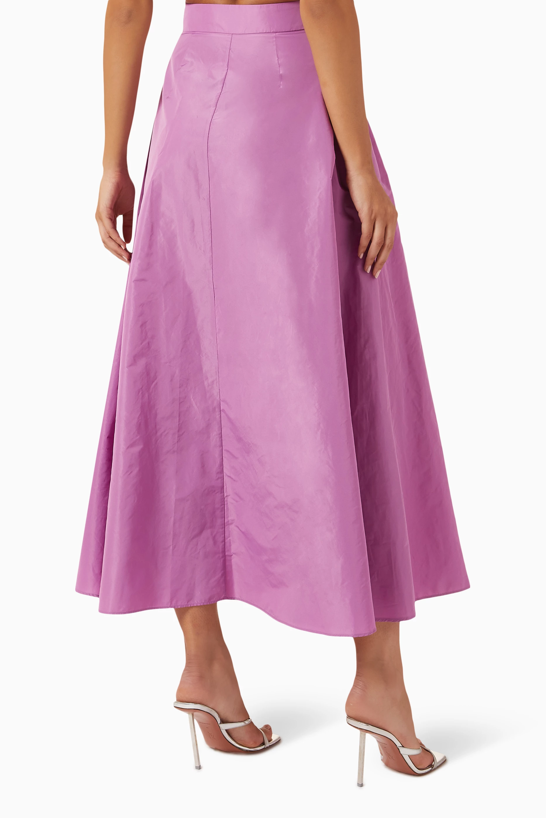 Buy PINKO Purple Propenso Wrap-front Maxi Skirt in Taffeta