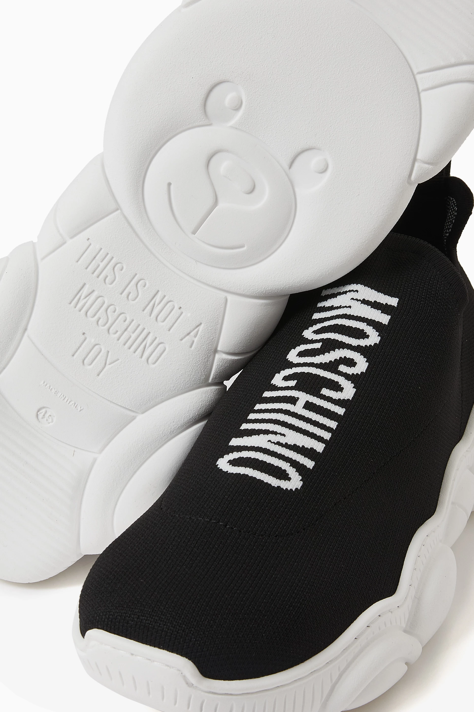 Buy Moschino Black Teddy Bear Sneakers In Technical Knit For Men Online Ounass Saudi