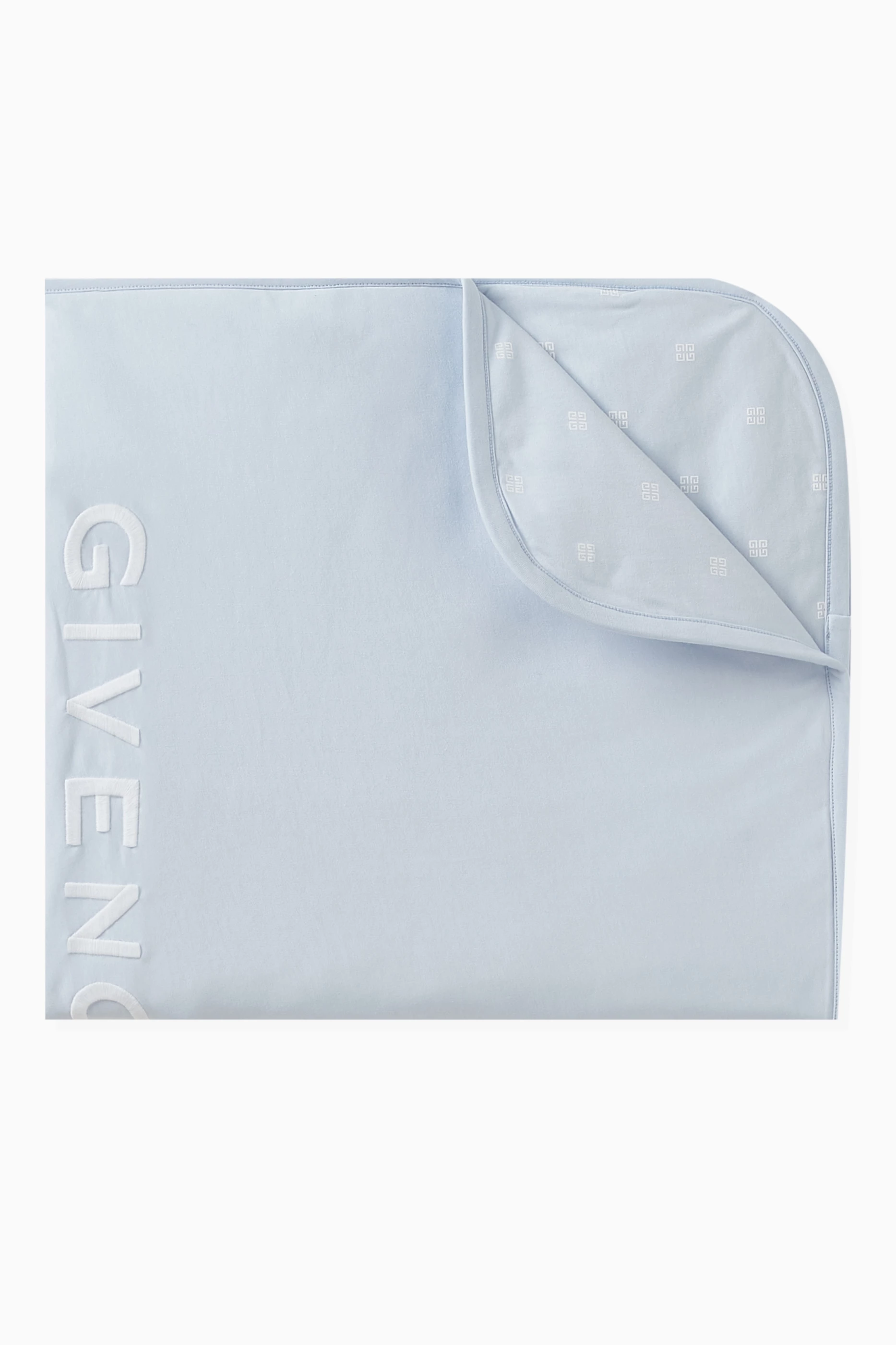Buy Givenchy Blue Logo Print Baby Blanket in Cotton For Baby Boys Online Ounass Saudi