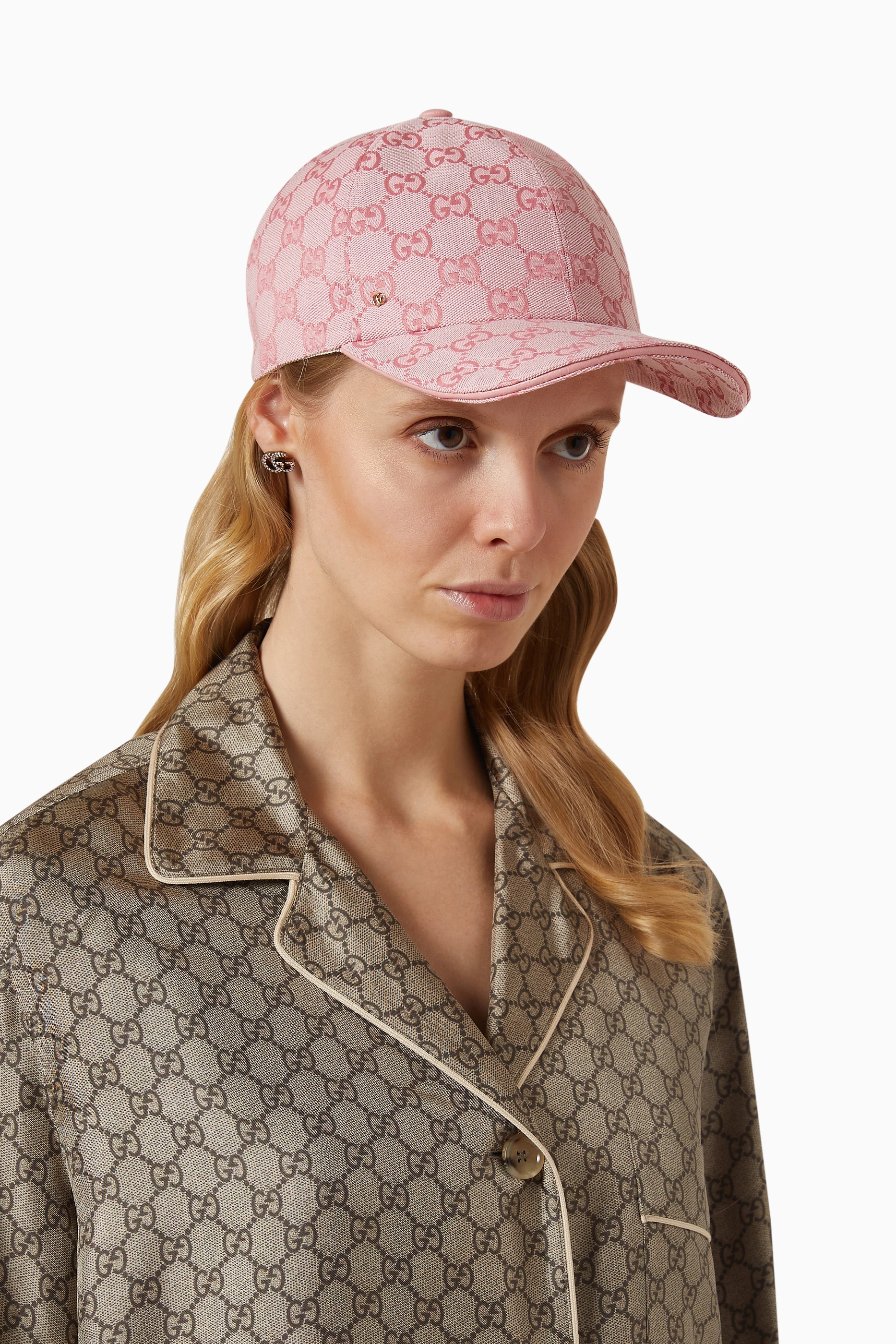 Buy Gucci Pink GG Baseball Hat in Cotton Canvas For Women Online Ounass Saudi