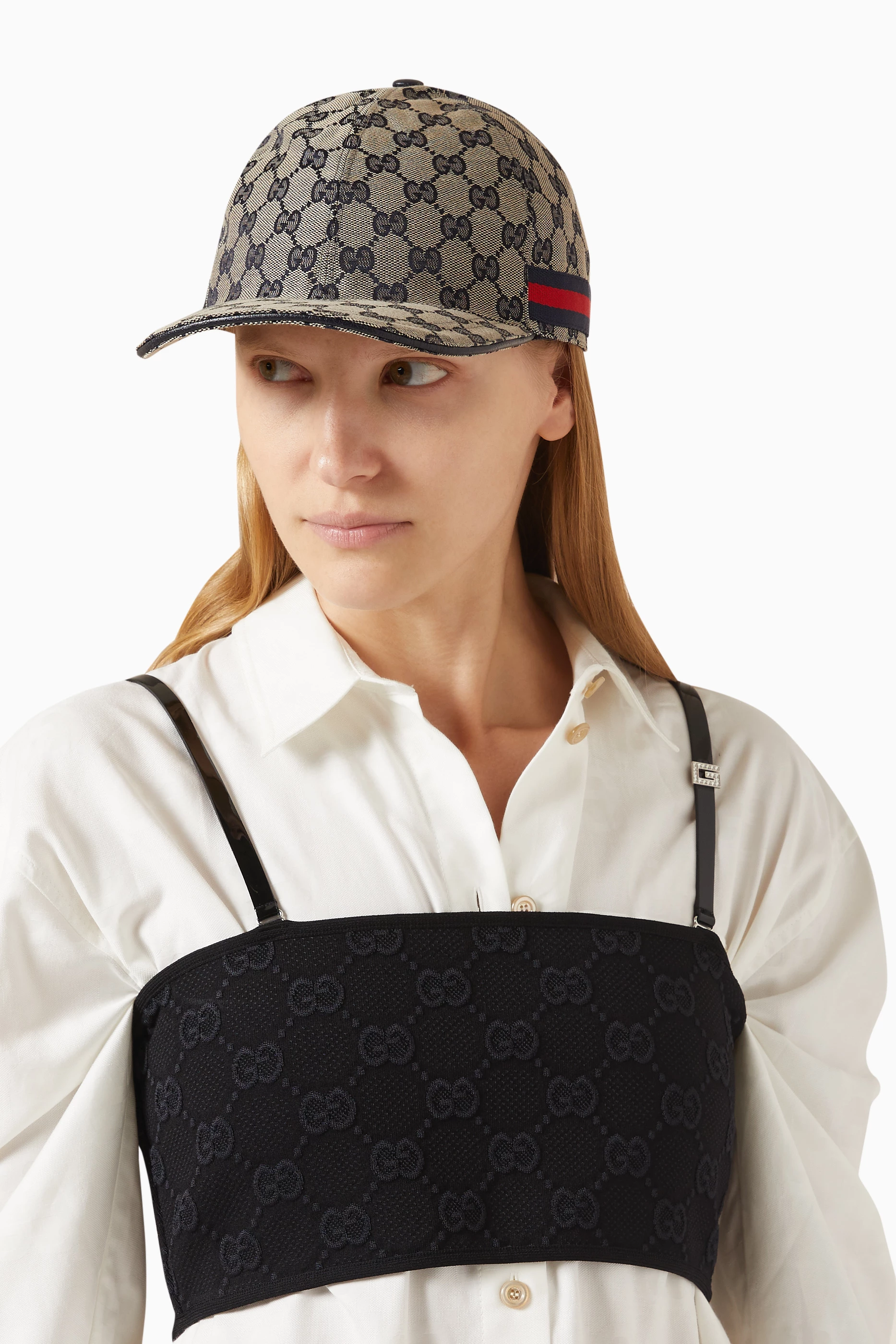 Buy Gucci Neutral Baseball Hat in GG Original Canvas For Women Online Ounass Saudi