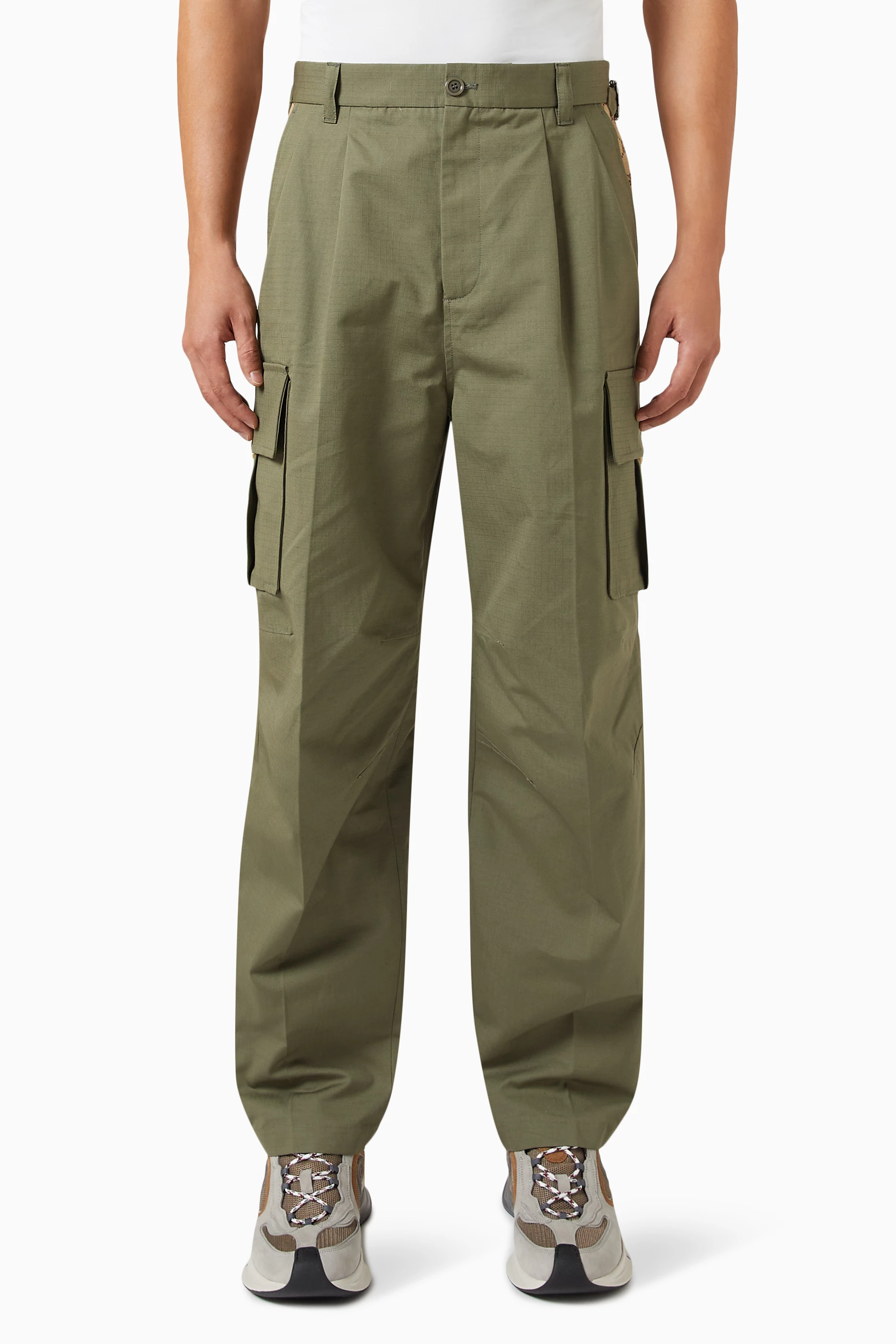 Buy Gucci Green Cargo Pants in Cotton For Men Online Ounass Saudi