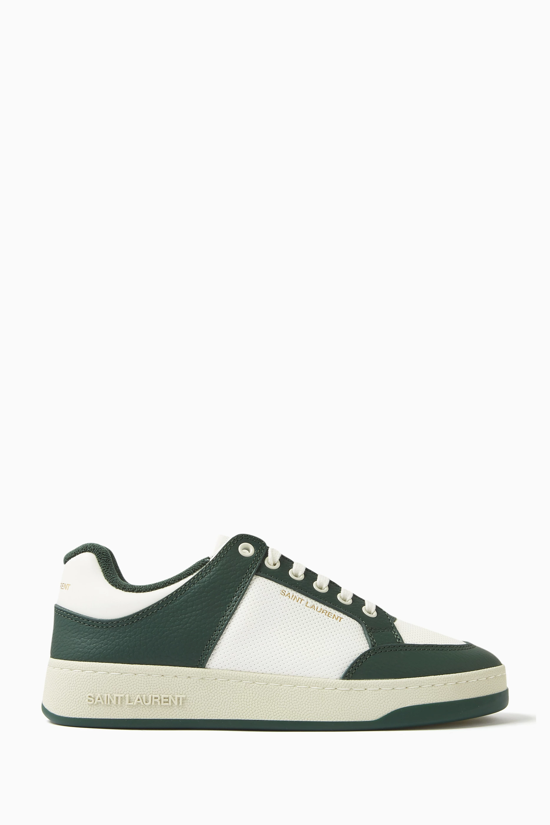 Buy SAINT LAURENT White SL 61 Low Top Sneakers in Leather For Women Online Ounass Saudi