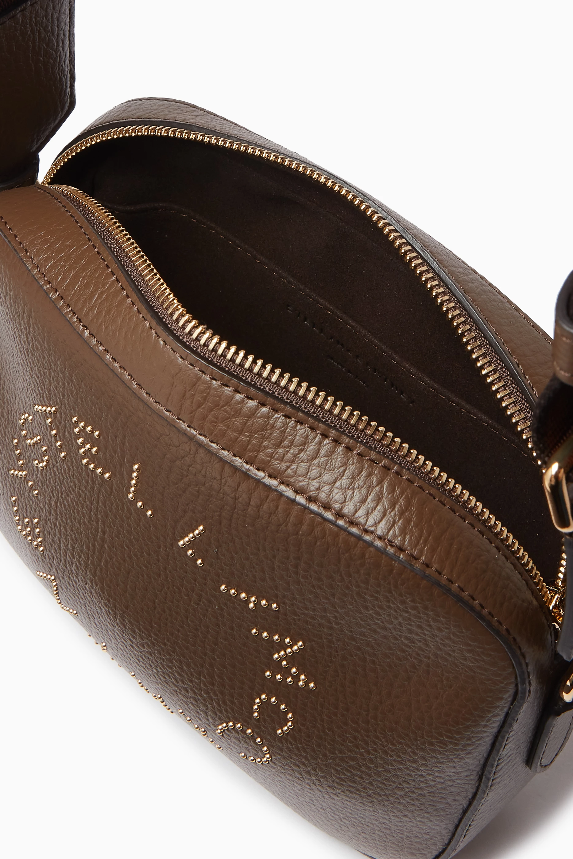 Buy Stella McCartney Brown Mini Stella Logo Camera Bag in Eco Alter Nappa For Women Online Ounass Saudi