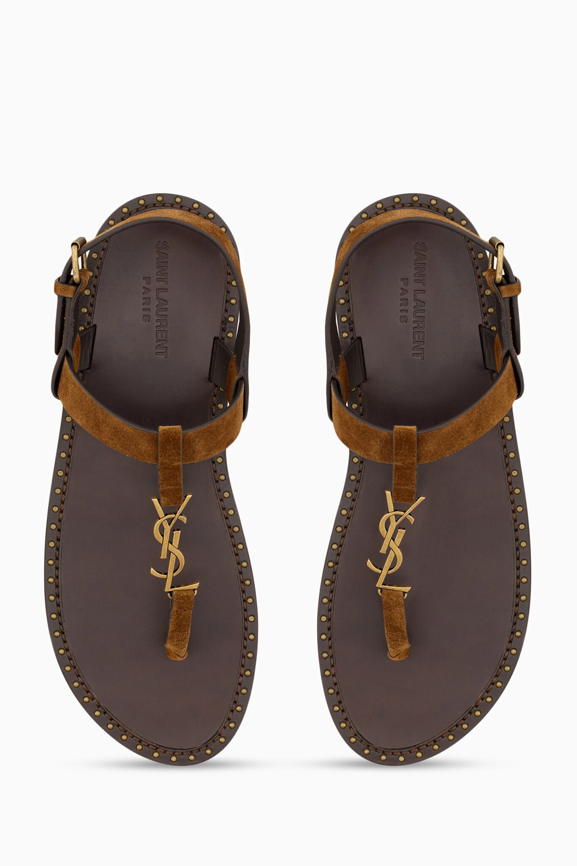 Saint laurent suede sandals online