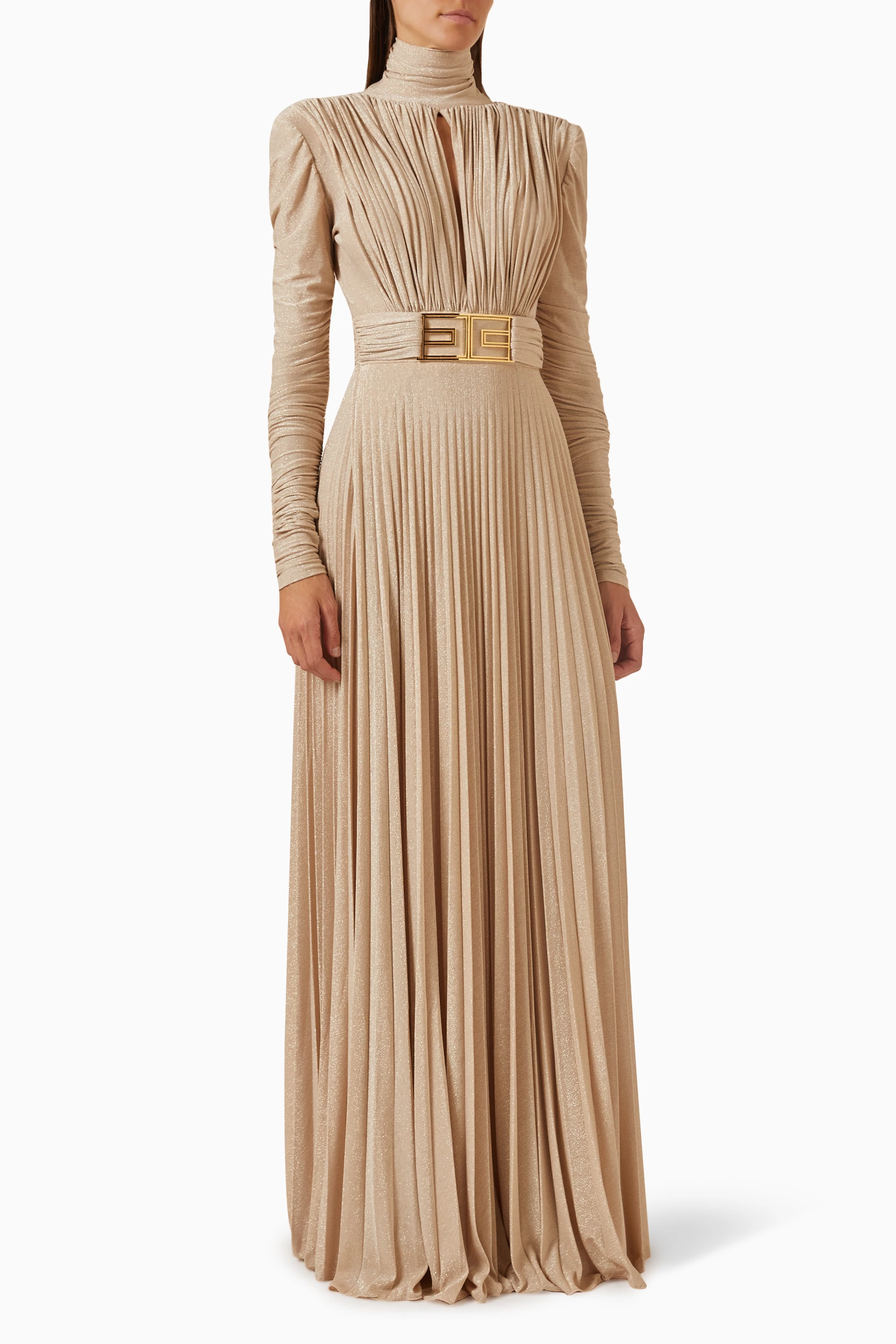 【ELIZABETTA FRANCHI】新作 シャツドレス スリット カフス Gold Elisabetta Franchi women's jacquard raffia dress ab64142e2