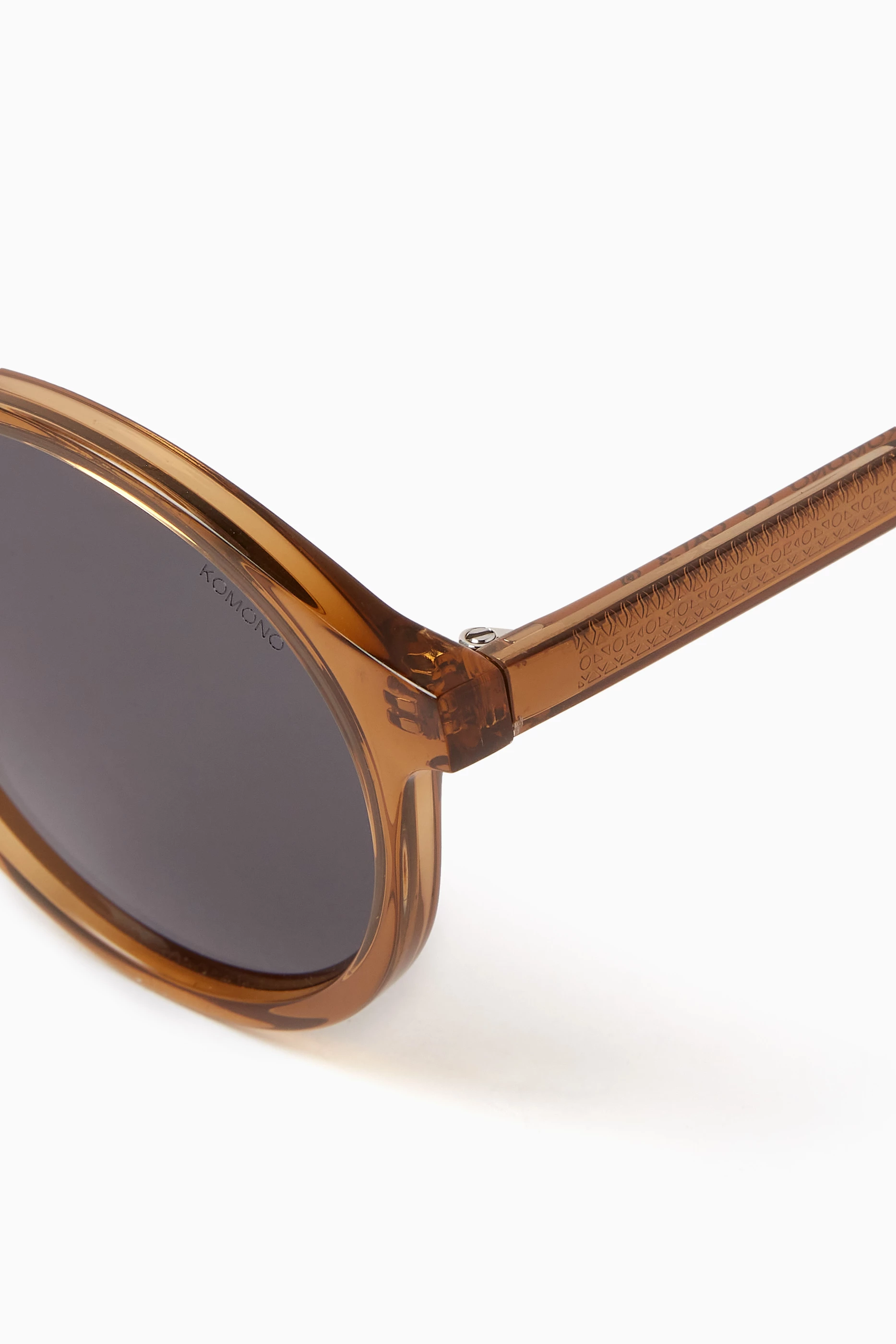 Buy Komono Brown Archie Grand Round Sunglasses in Eco 