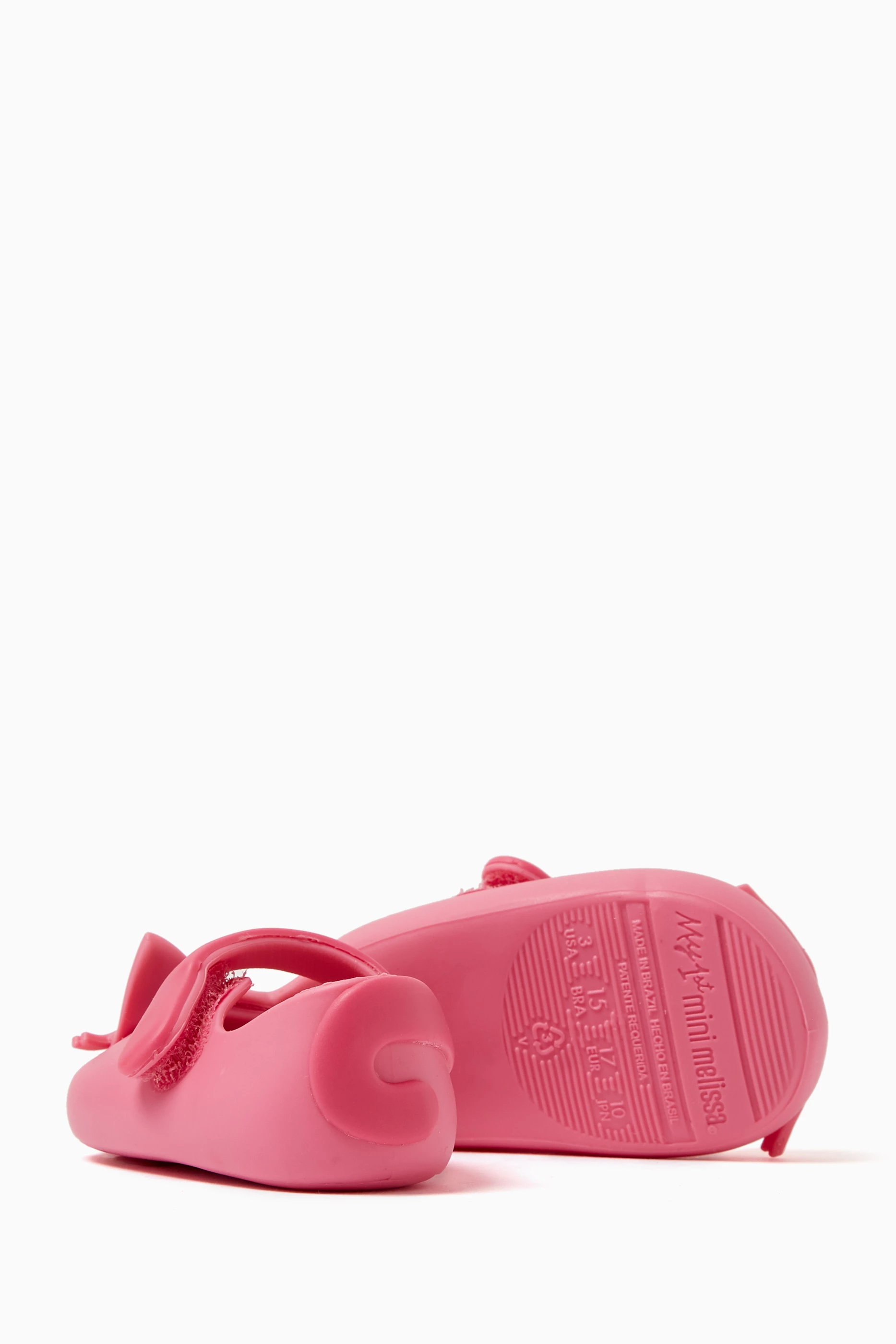 Buy Mini Melissa Pink Cat-motif Ballerina Flats in Melflex® PVC