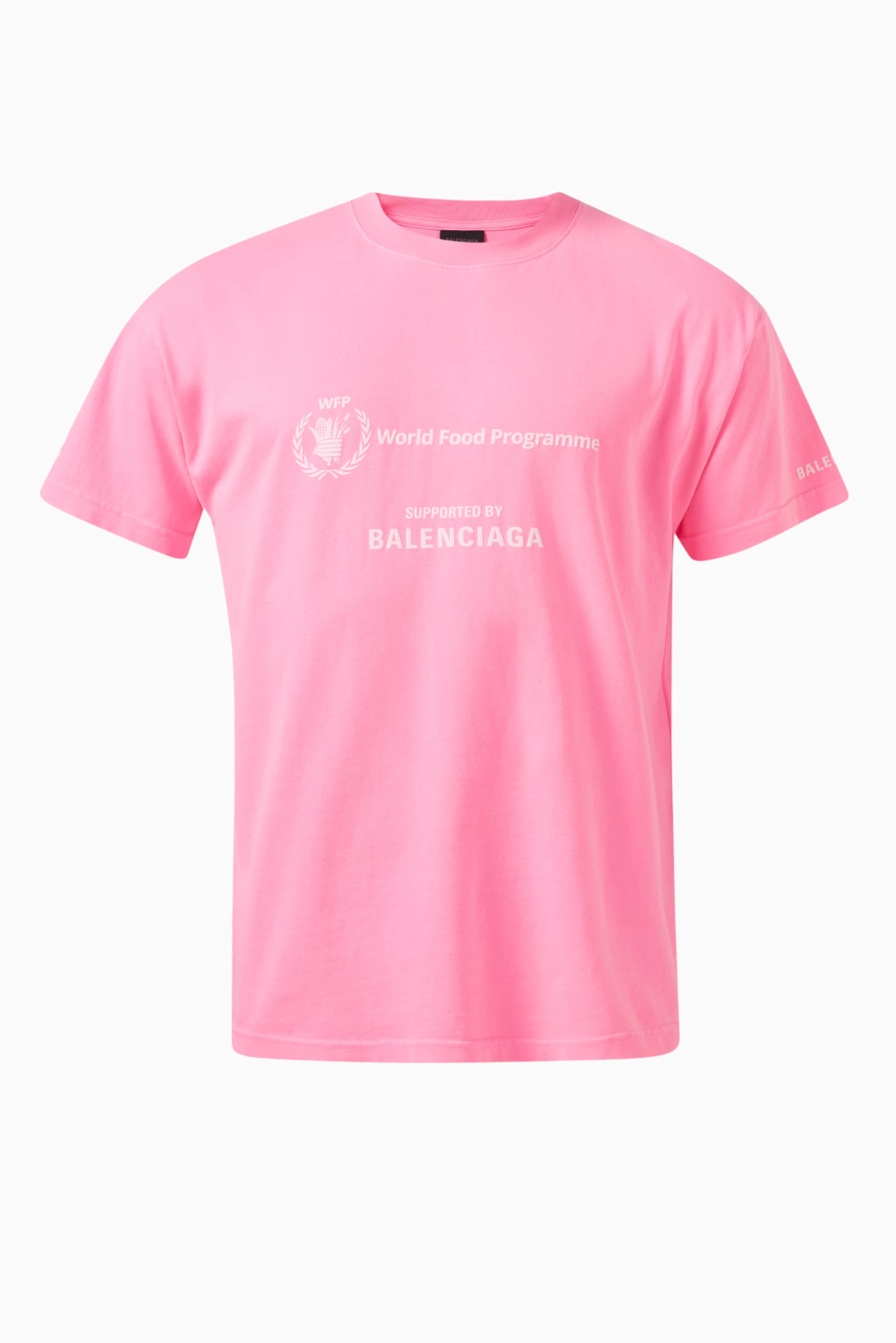 Buy Balenciaga Pink WFP T-shirt in Jersey For UNISEX Online