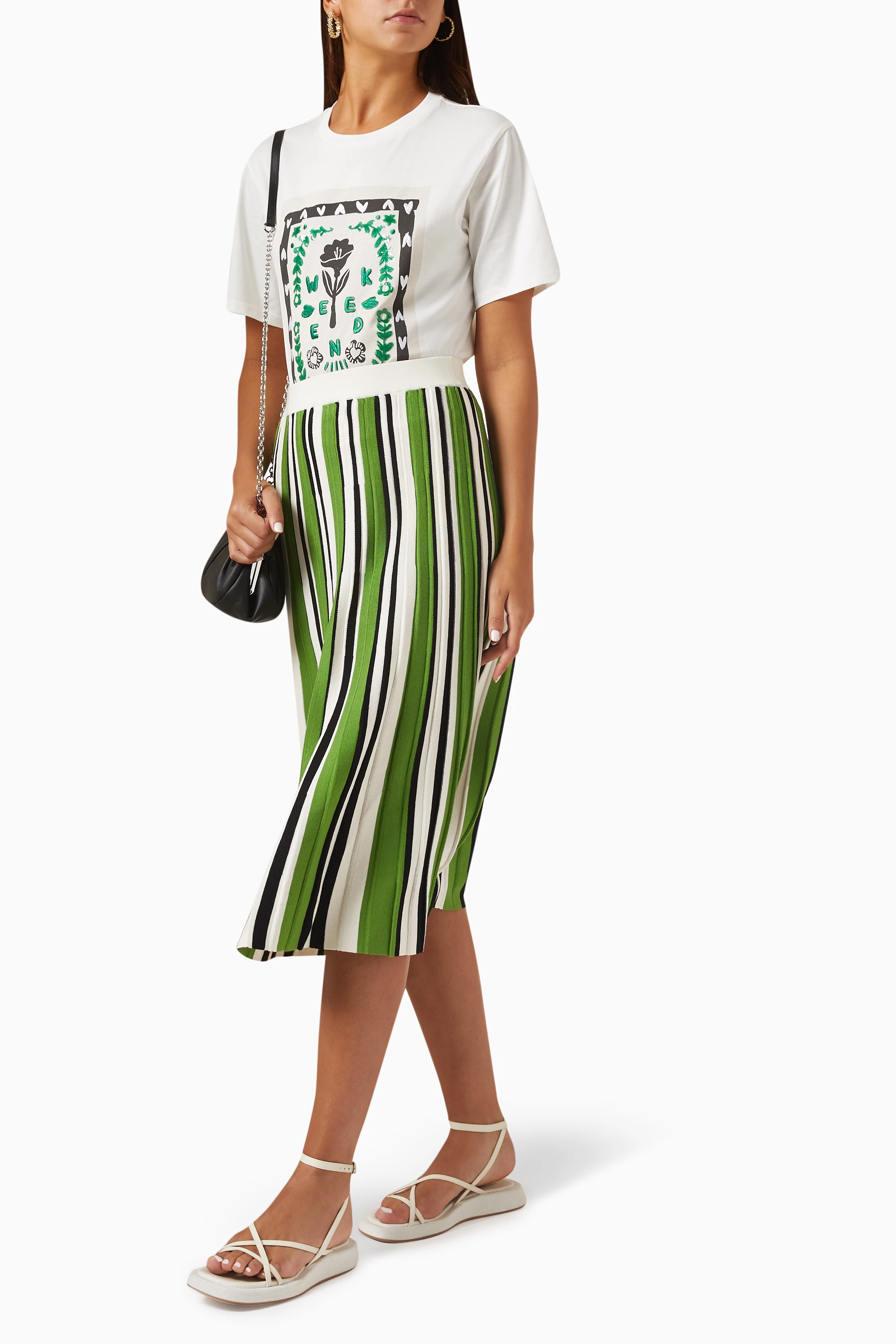 スカート WEEKEND MAX MARA Woman Skirt Green 2515101031600 002 Green skirt | Max Mara