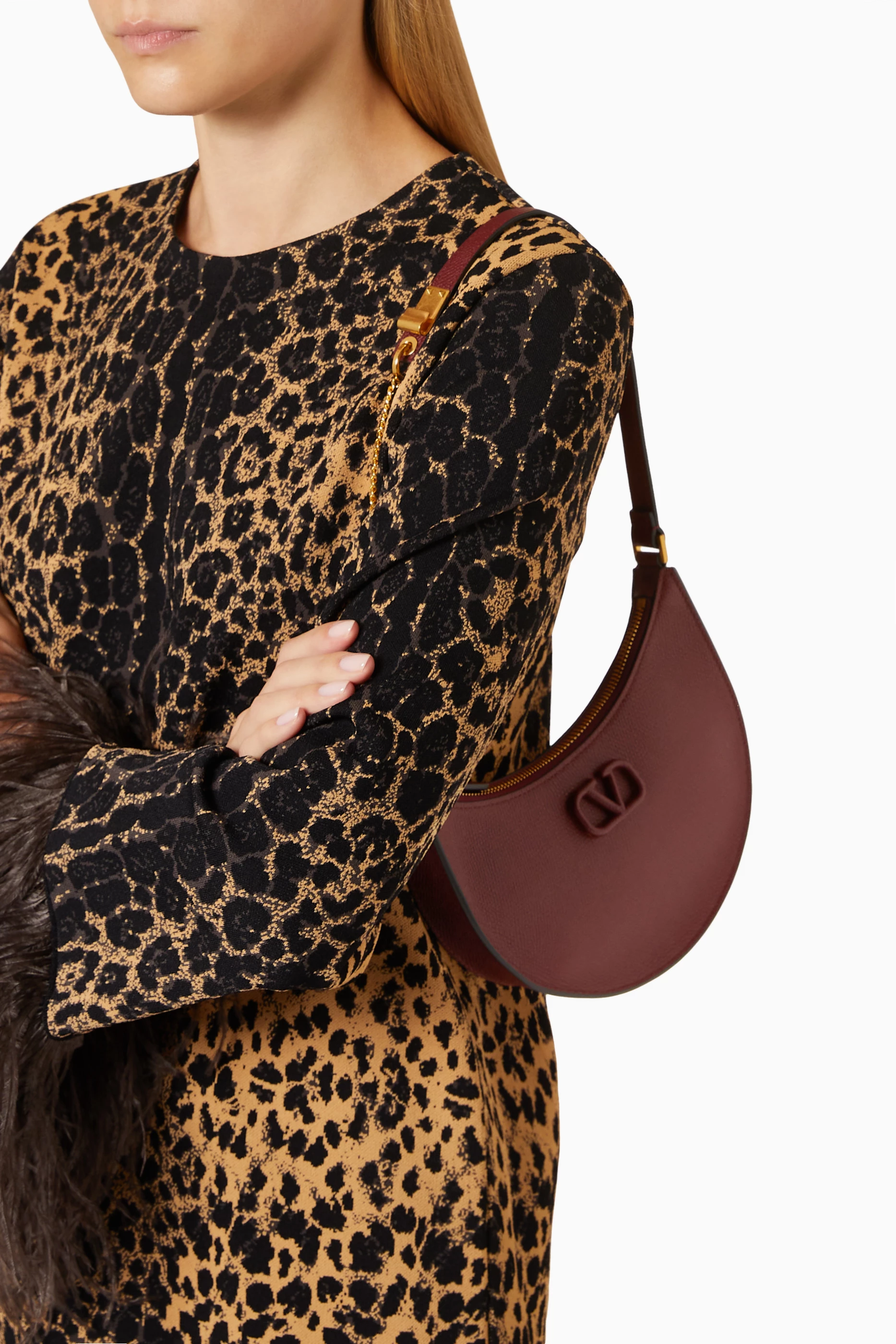 Buy Valentino Garavani Burgundy Valentino Garavani's VLOGO