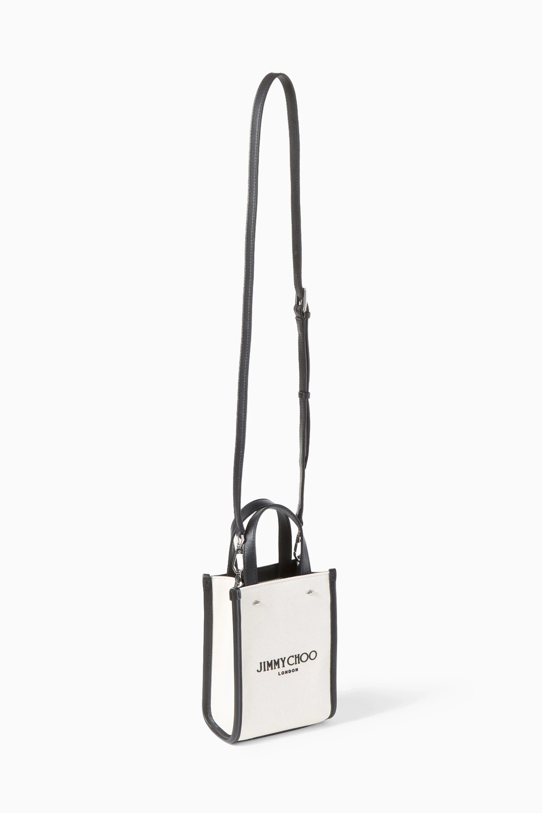 MINI N/S TOTE | Black Smooth Calf Leather Mini Tote Bag with