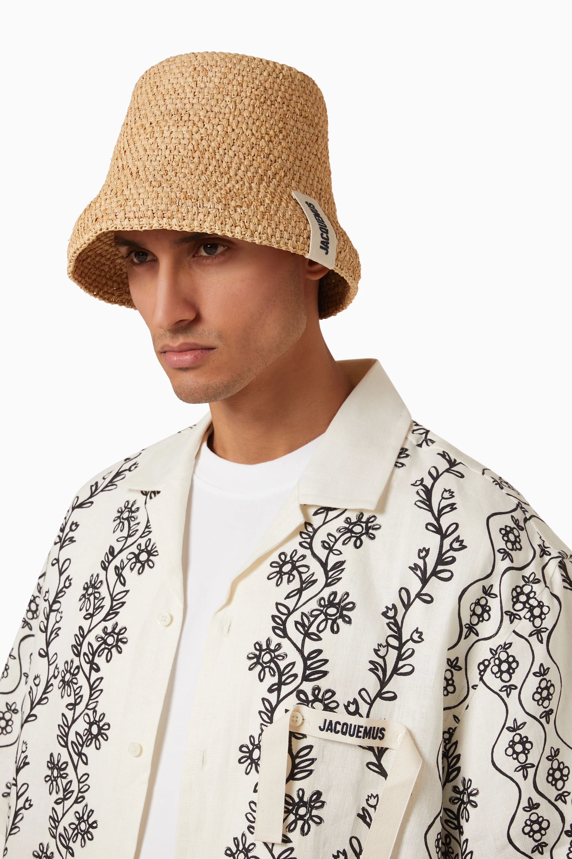 Jacquemus Straw Hat Buy Jacquemus Neutral Bucket Hat In