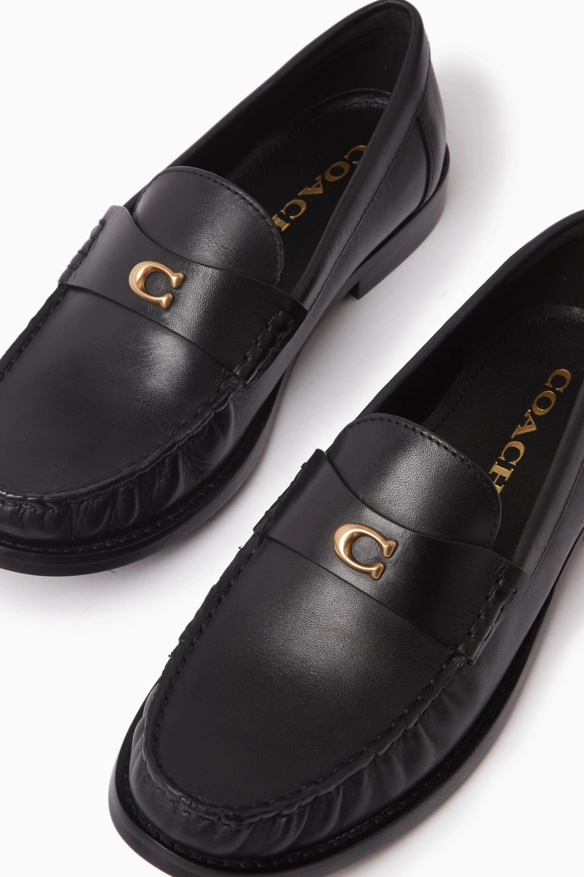 Coach black loafers online