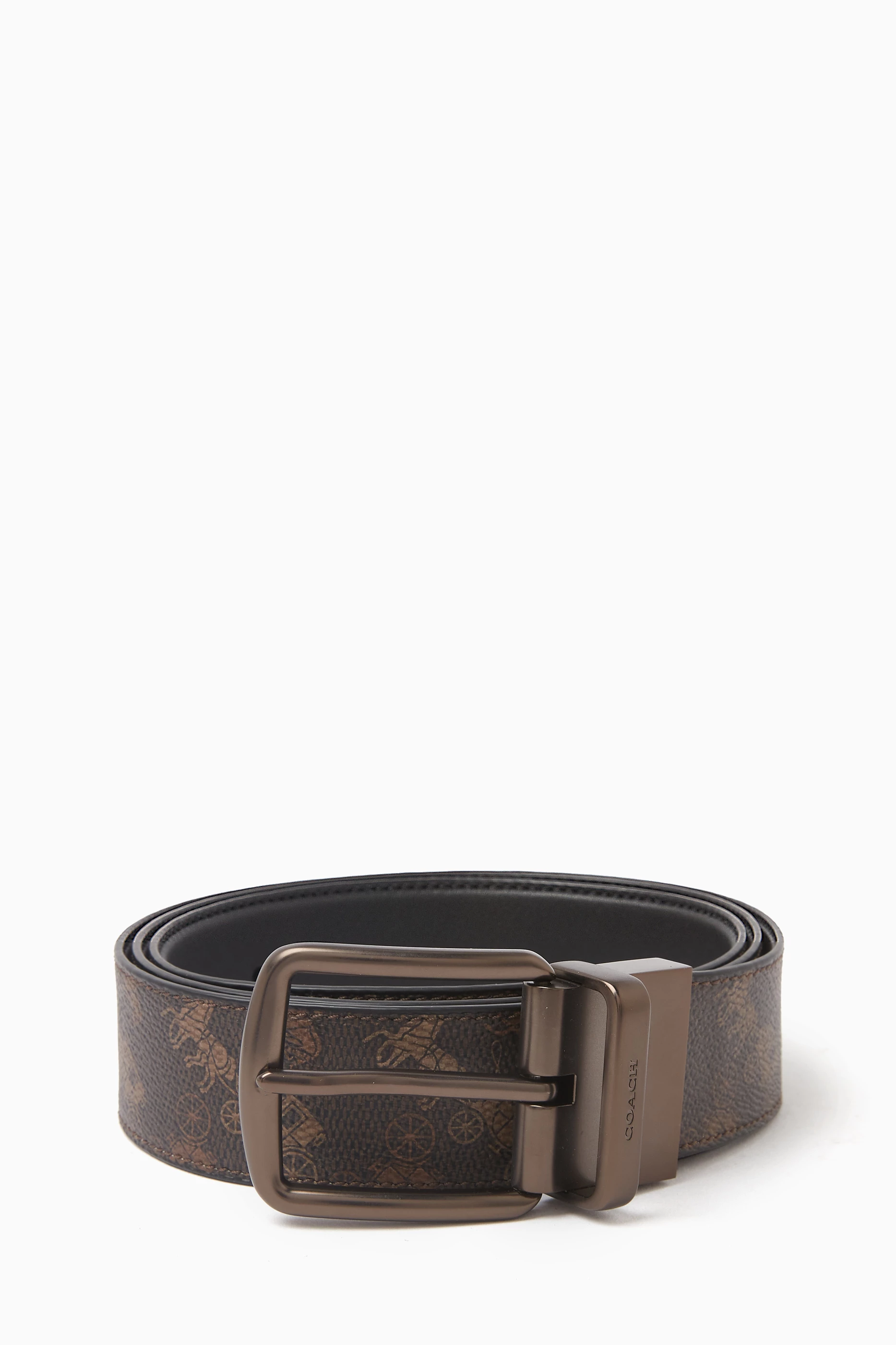 Coach leather belt top