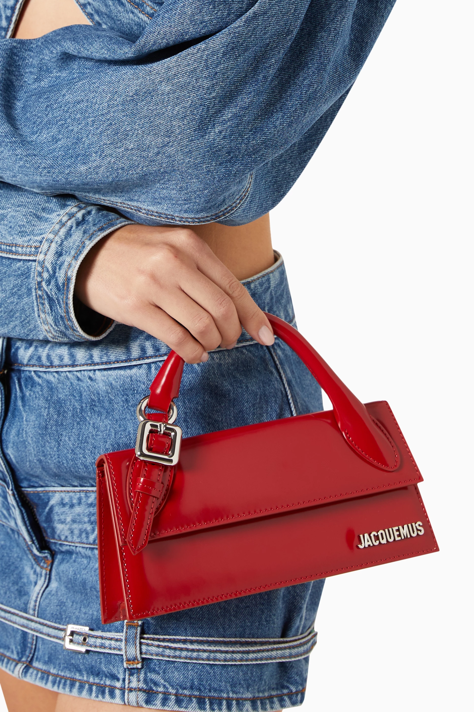 Buy Jacquemus Red Le Chiquito Long Boucle Bag in Patent Leather For Women Online Ounass Saudi