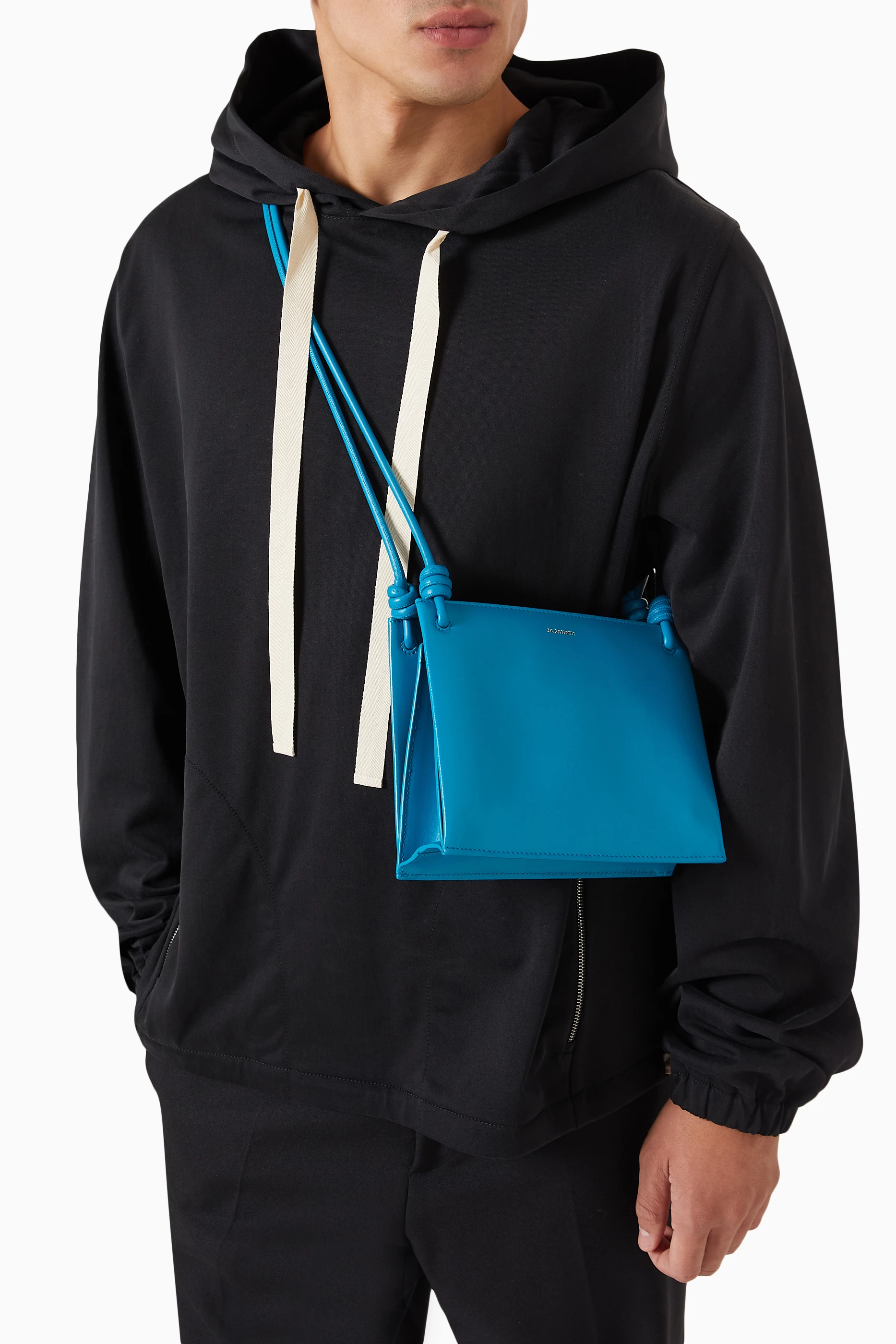 ★Jil Sander★ Bow Shoulder Bag Dusty Blue J08WD0027P5107421 Jil Sander Small Tangle Bag in Blue Leather | THE FLAMEL®