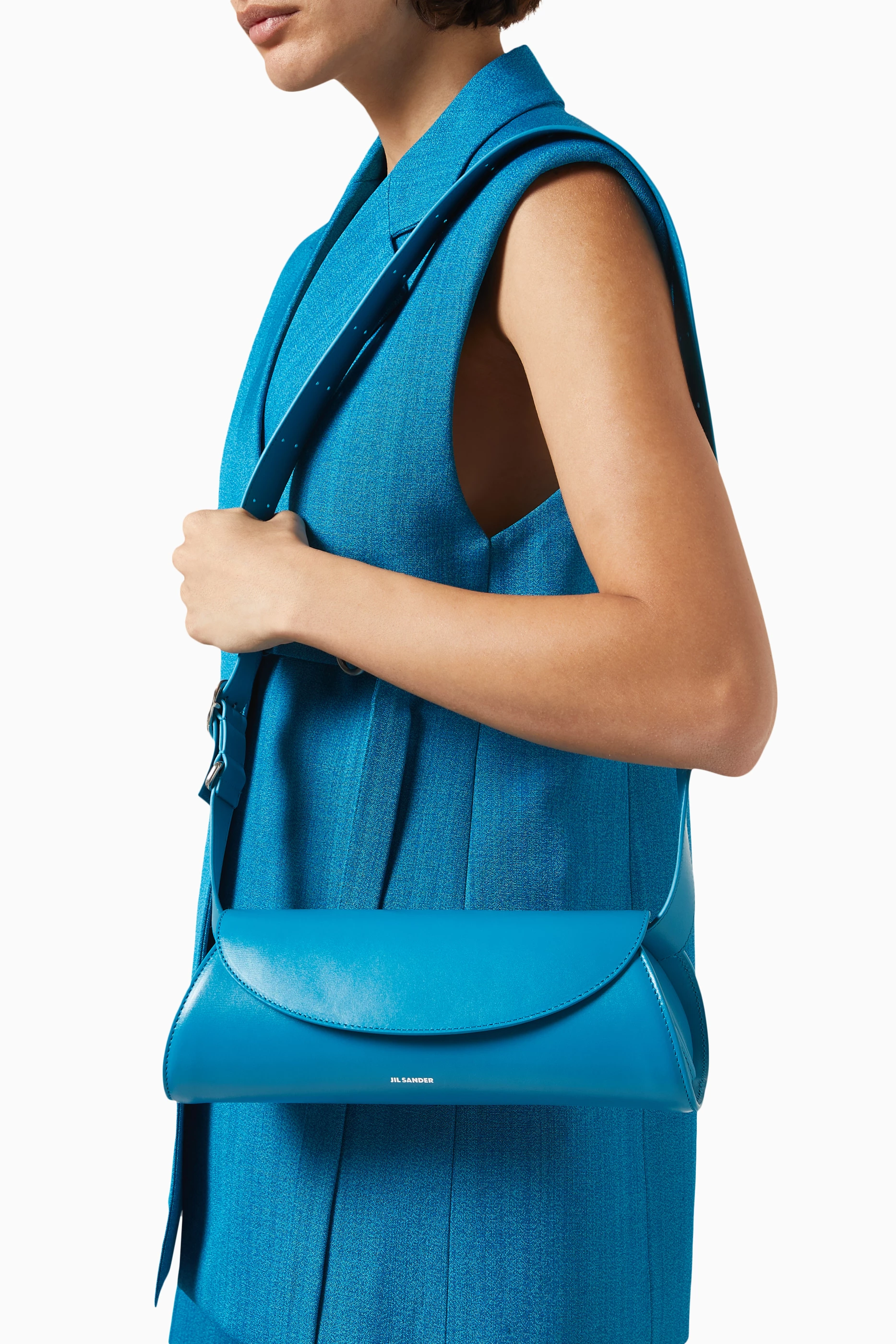 【JIL SANDER】 CANNOLO SMALL Jil Sander Small Cannolo Leather Shoulder Bag | Saks Fifth