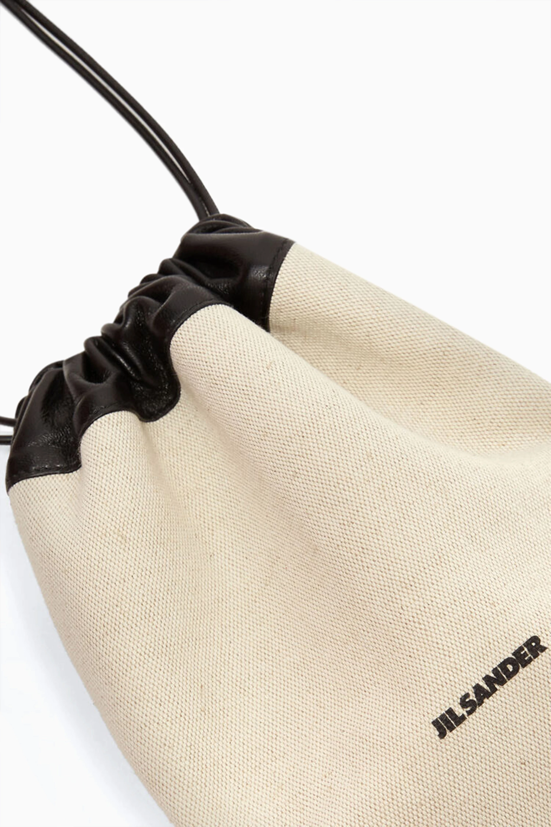 【JIL SANDER+】Drawstring Pouch canvas Jil Sander // Black Drawstring Pouch Bag – VSP Consignment