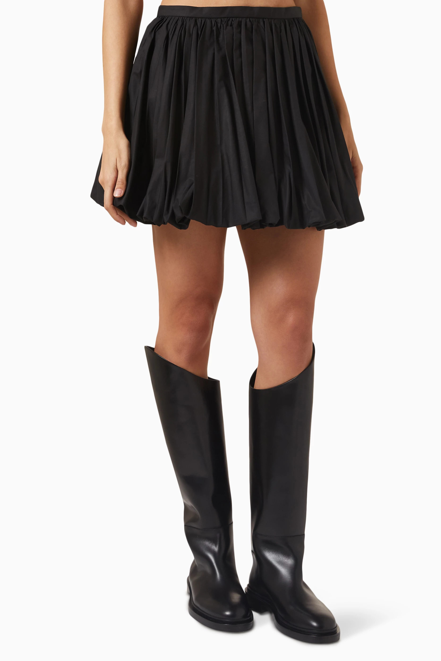 Buy Jil Sander Black Mini Skirt in Organic-cotton For Women