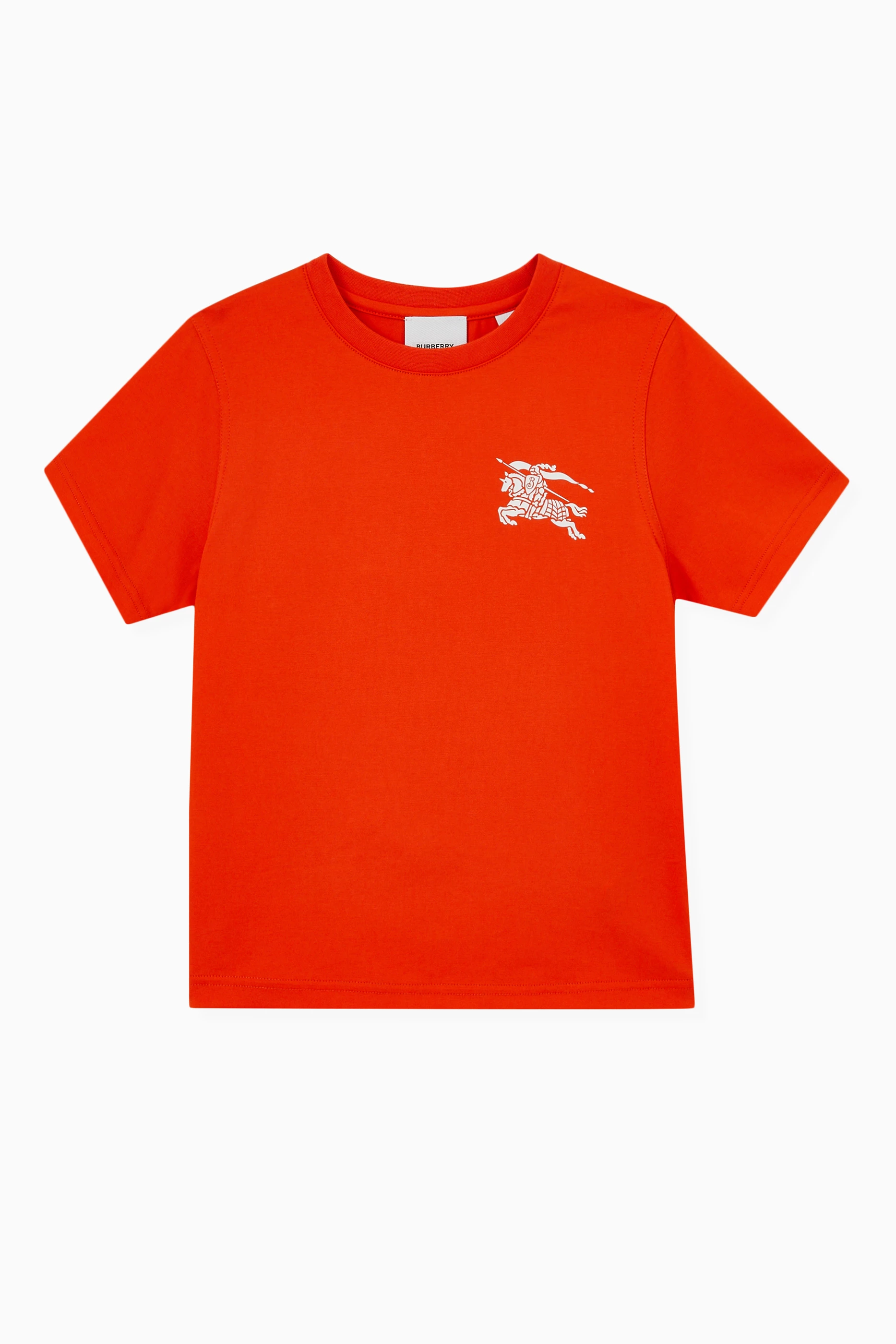 Buy Burberry Orange Logo T shirt in Cotton For Boys Online Ounass Saudi