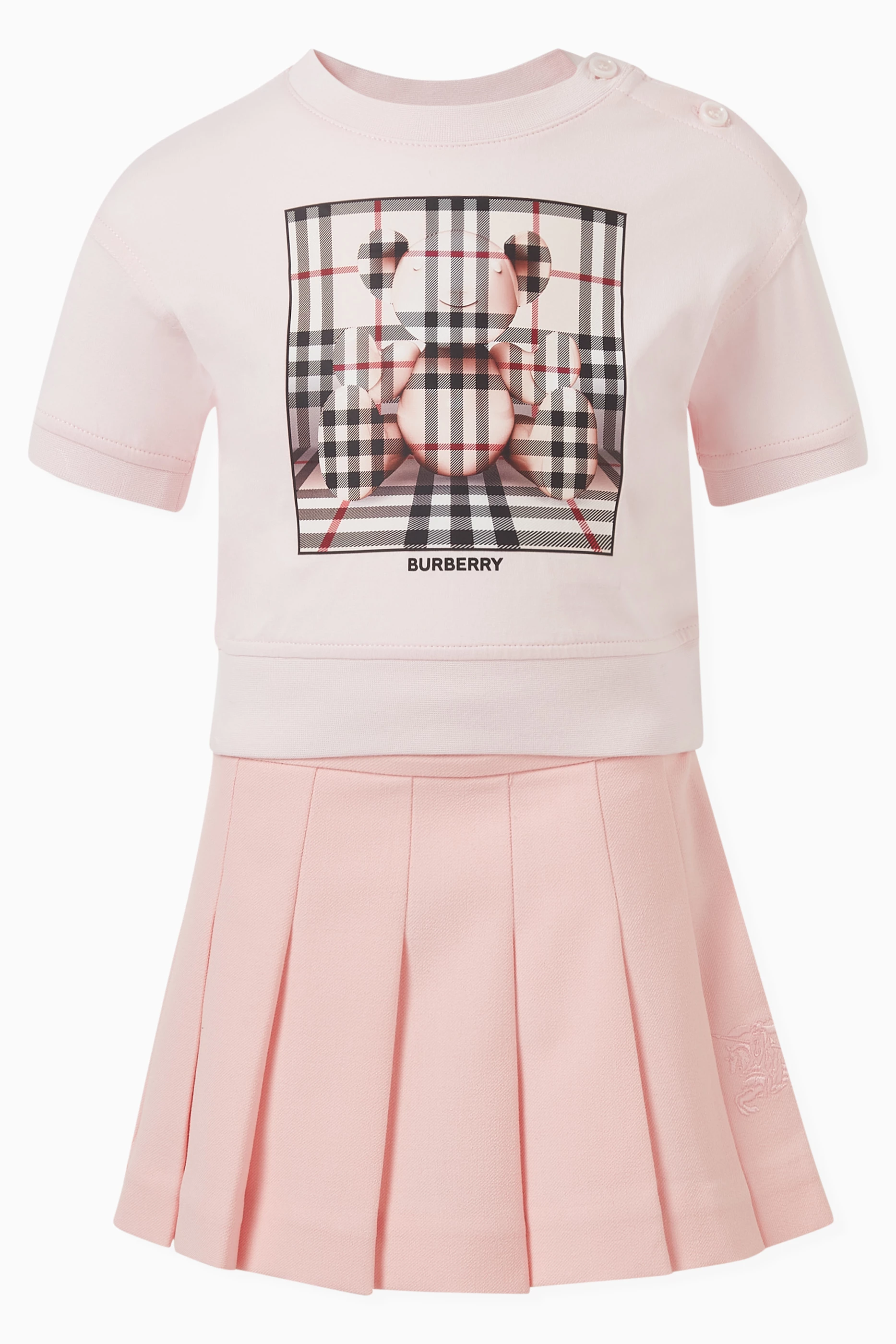 Pink plaid burberry skirt clearance