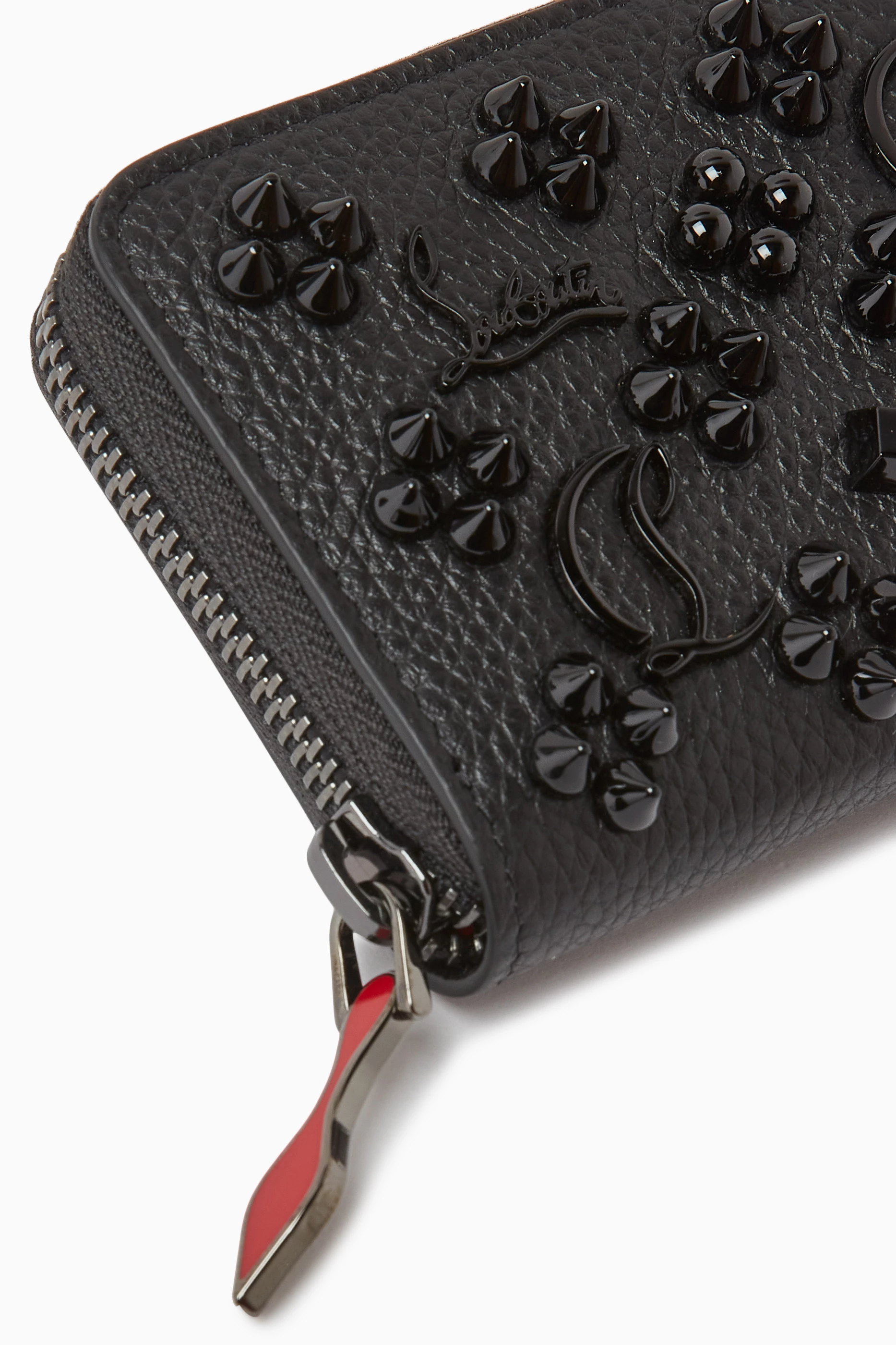 Buy Christian Louboutin Black Panettone Coin Purse in Leather For 