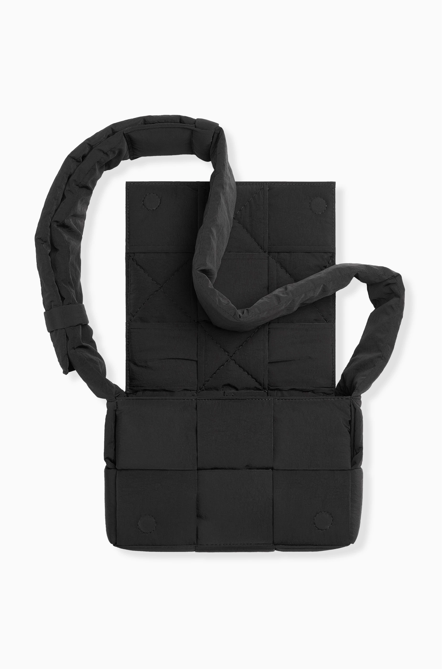 Buy Bottega Veneta Black Small Padded Tech Cassette Bag in