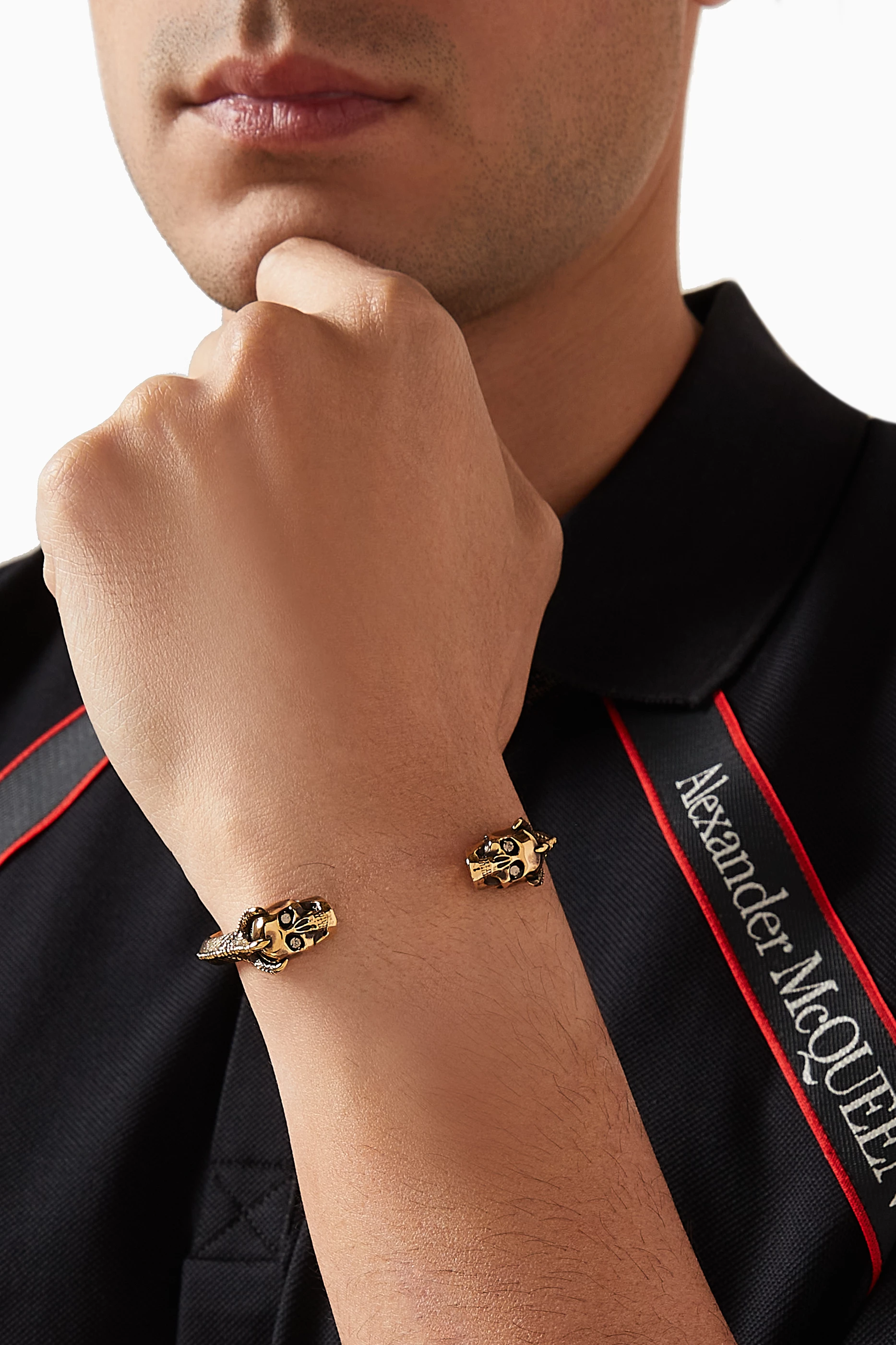 Alexander mcqueen skull bracelet mens online
