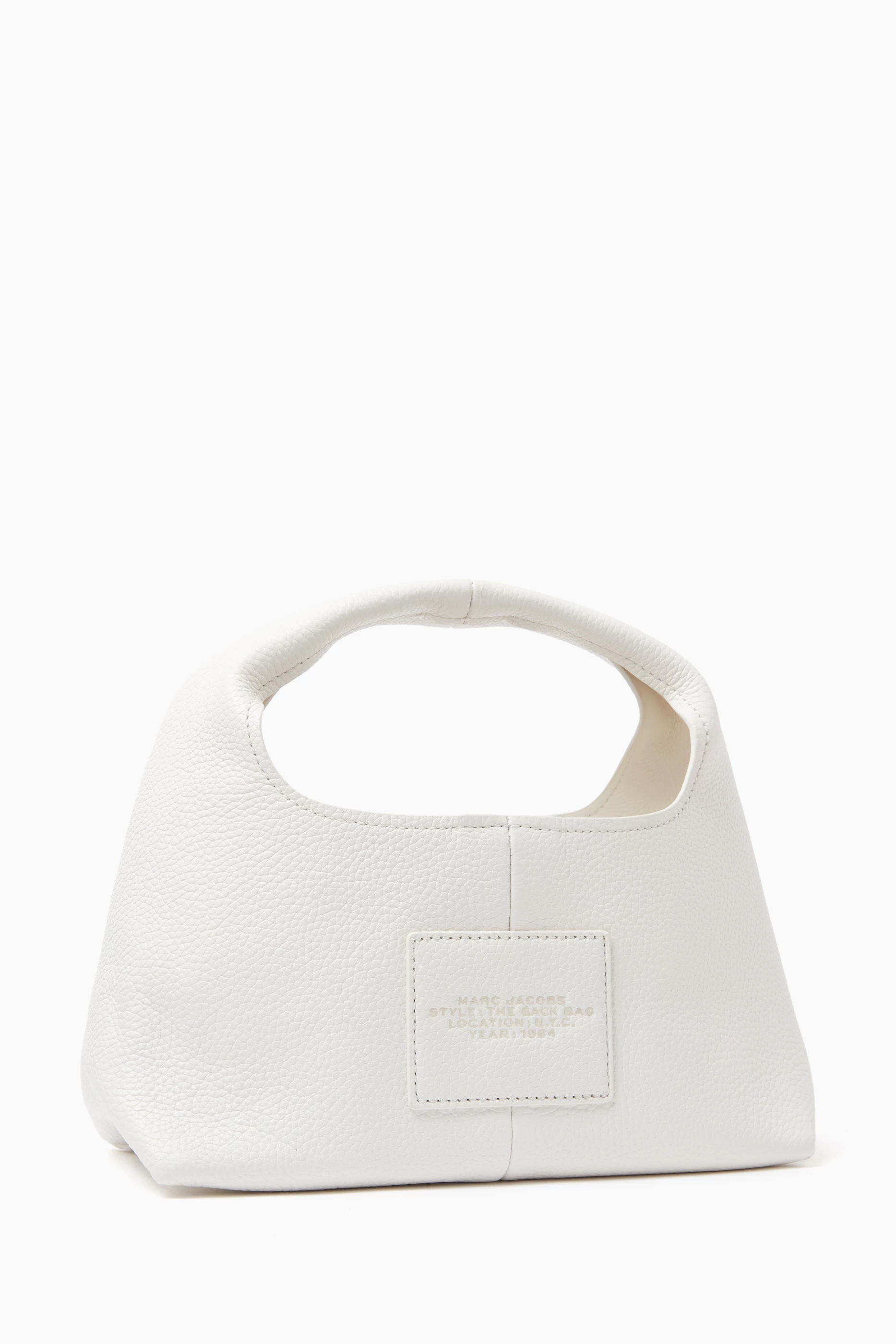 トートバッグ MARC JACOBS White Leather Mini The Sack Bag Handbag Marc Jacobs White Leather Women's The Mini Tote Bag Marc