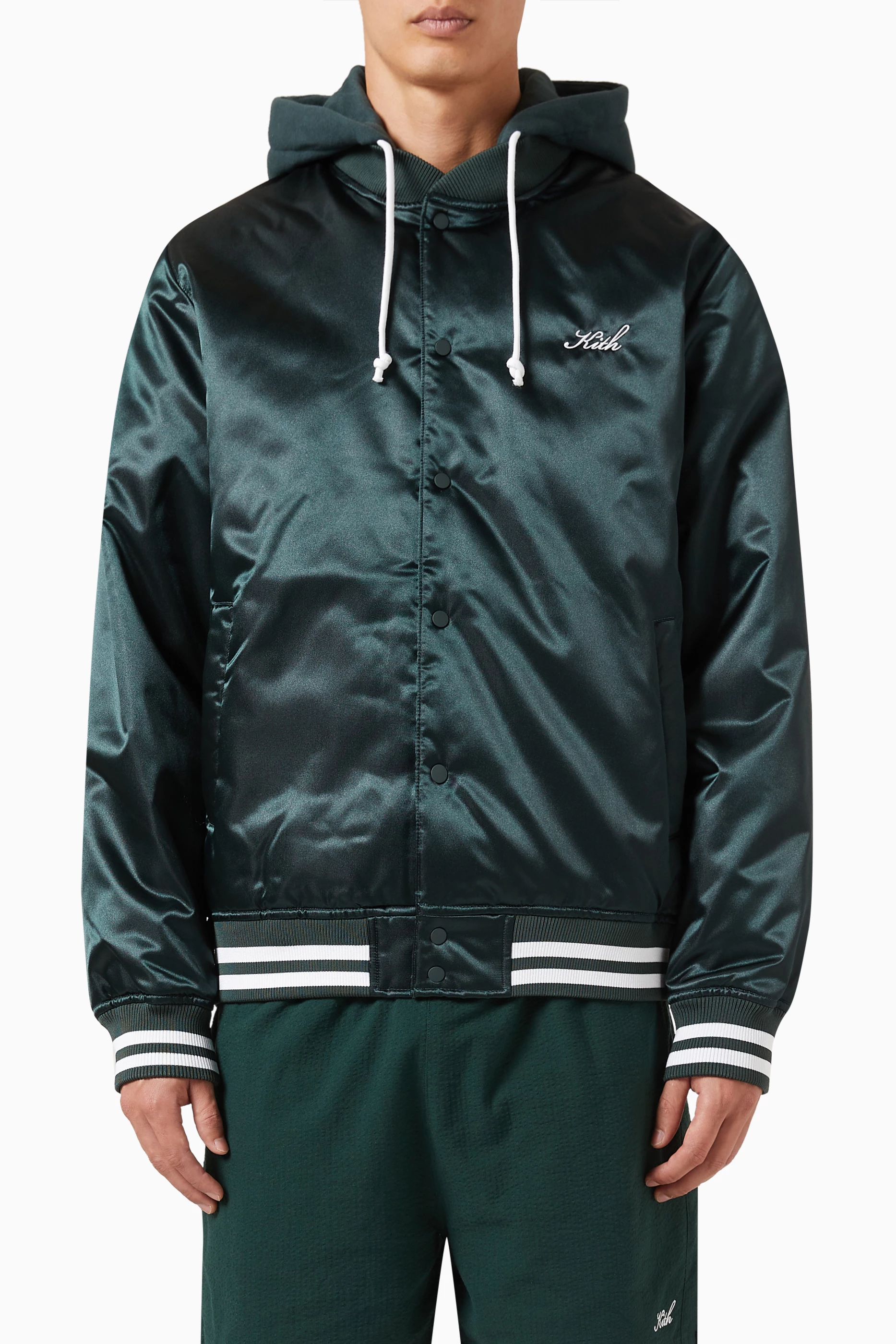 Buy Kith Green Gorman Jacket in Satin For Men Online | Ounass Saudi