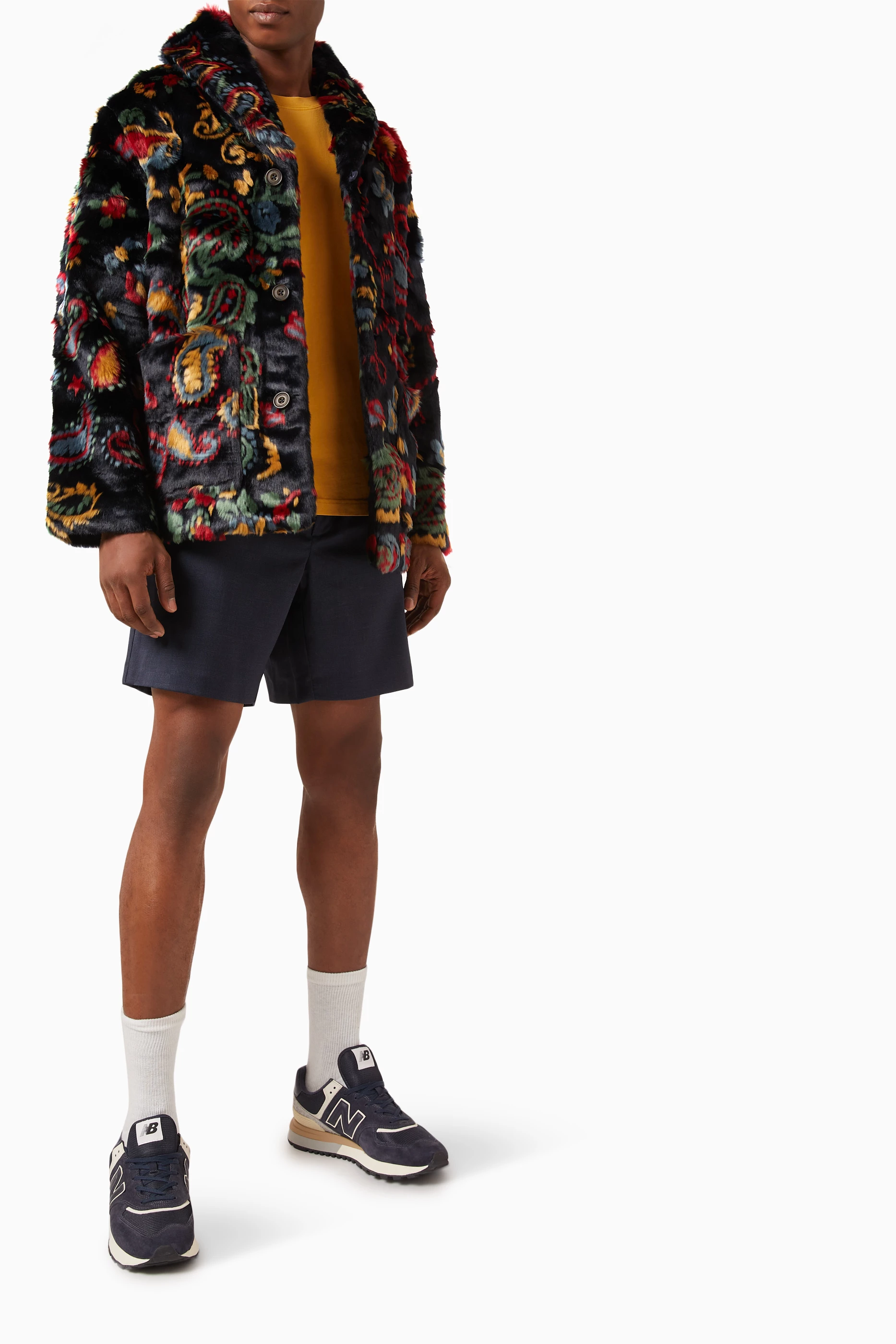 Kith Printed Shearling Short Becker Coat