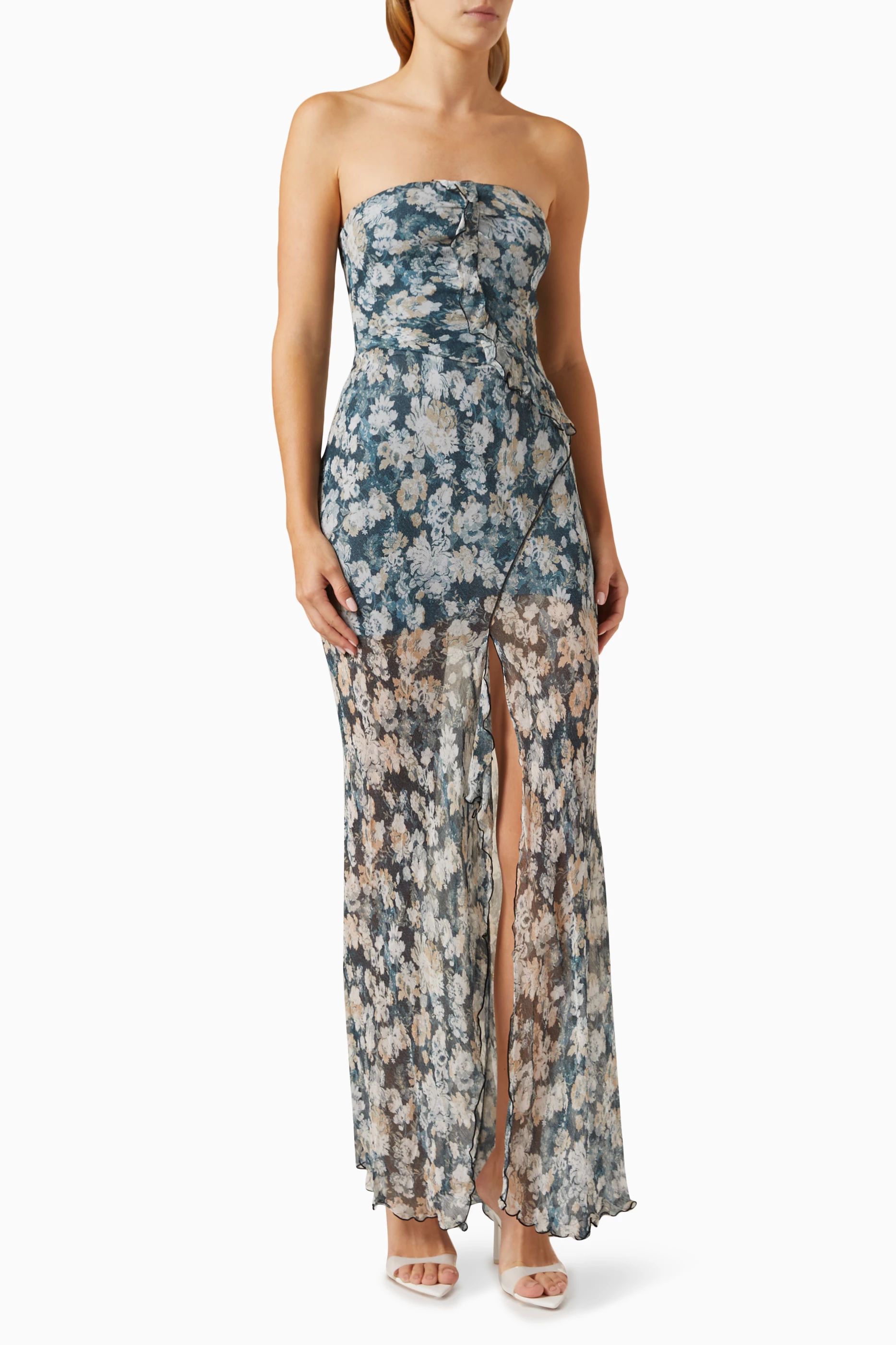 bec and bridge blue floral dress Rent Bec + Bridge Floral Print Kika Maxi Dress main image 1
