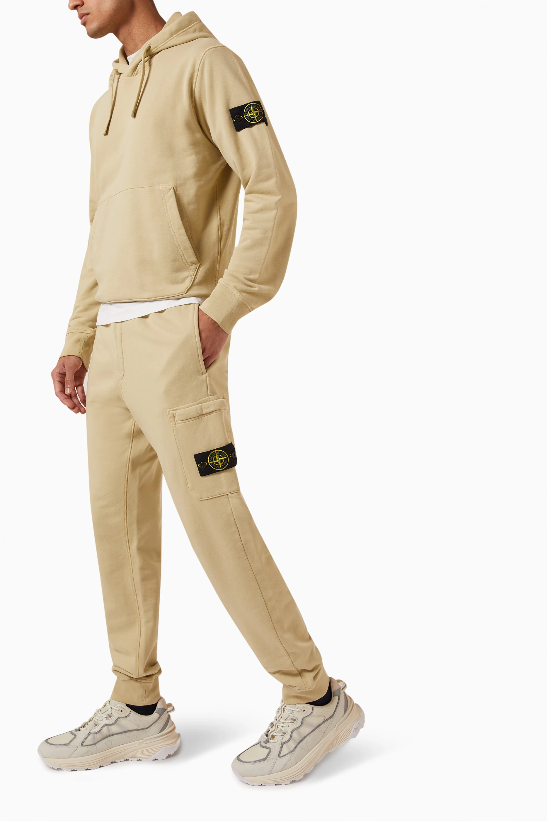 Buy Stone Island Neutral Cargo Sweatpants in Cotton fleece For Men Online Ounass Saudi