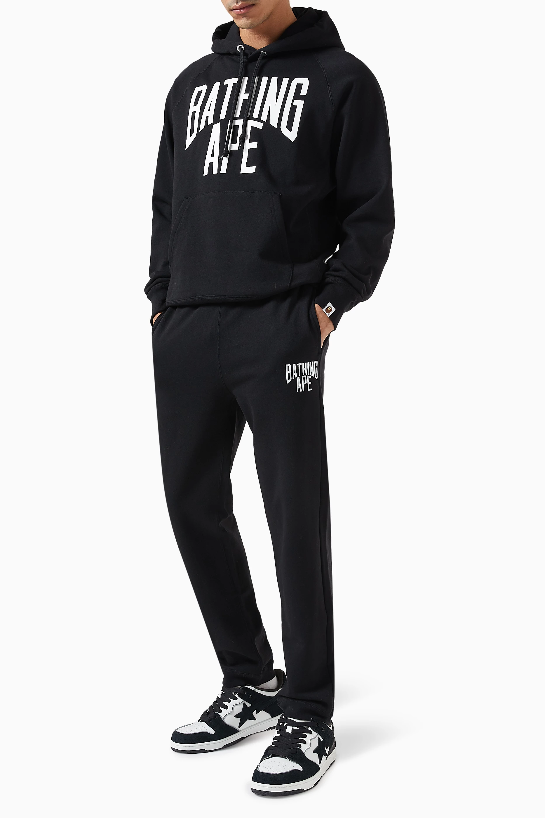 Buy A Bathing Ape Black NYC Logo Sweatpants in Cotton For Men Online Ounass Saudi