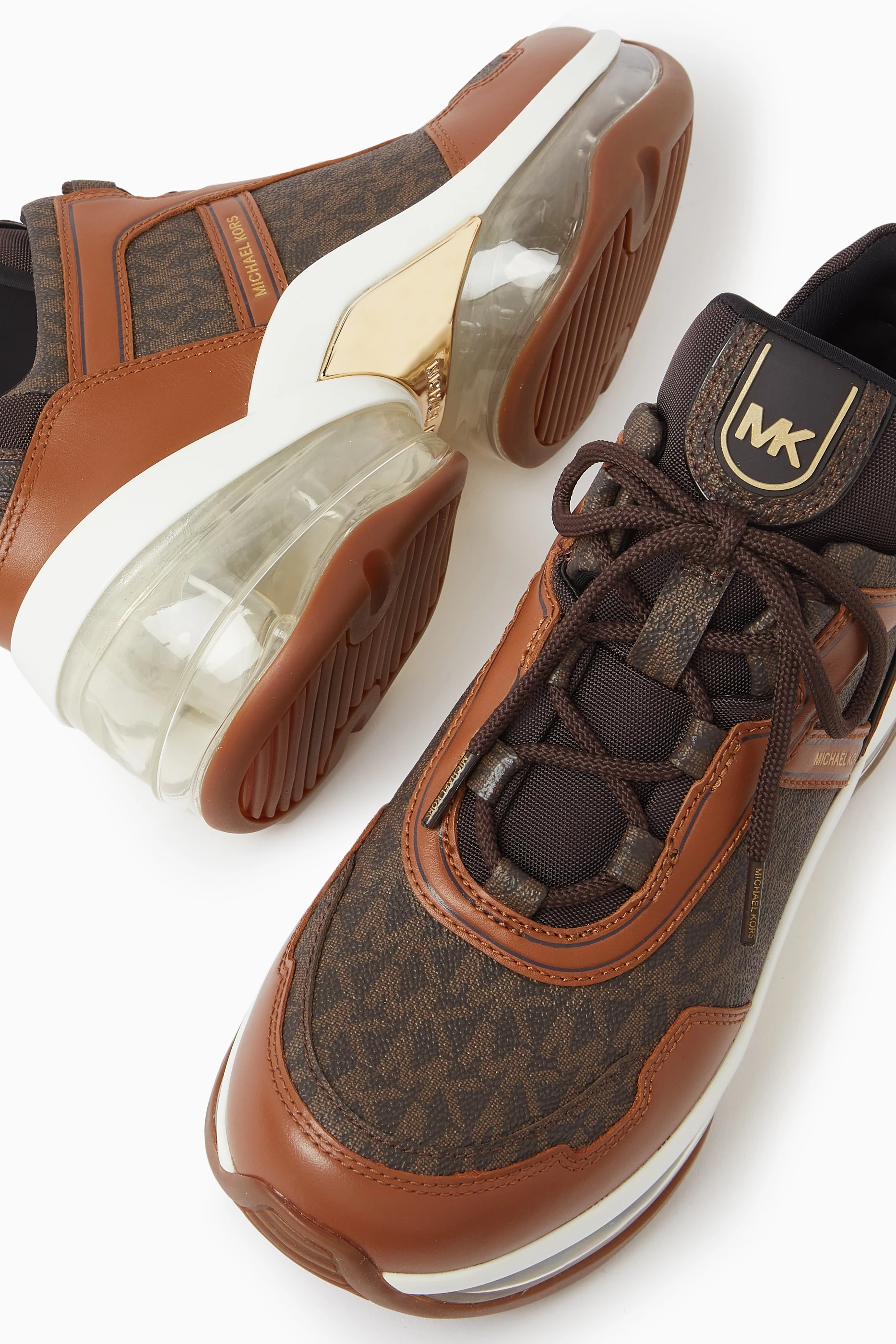 Olympia canvas and leather trainer store
