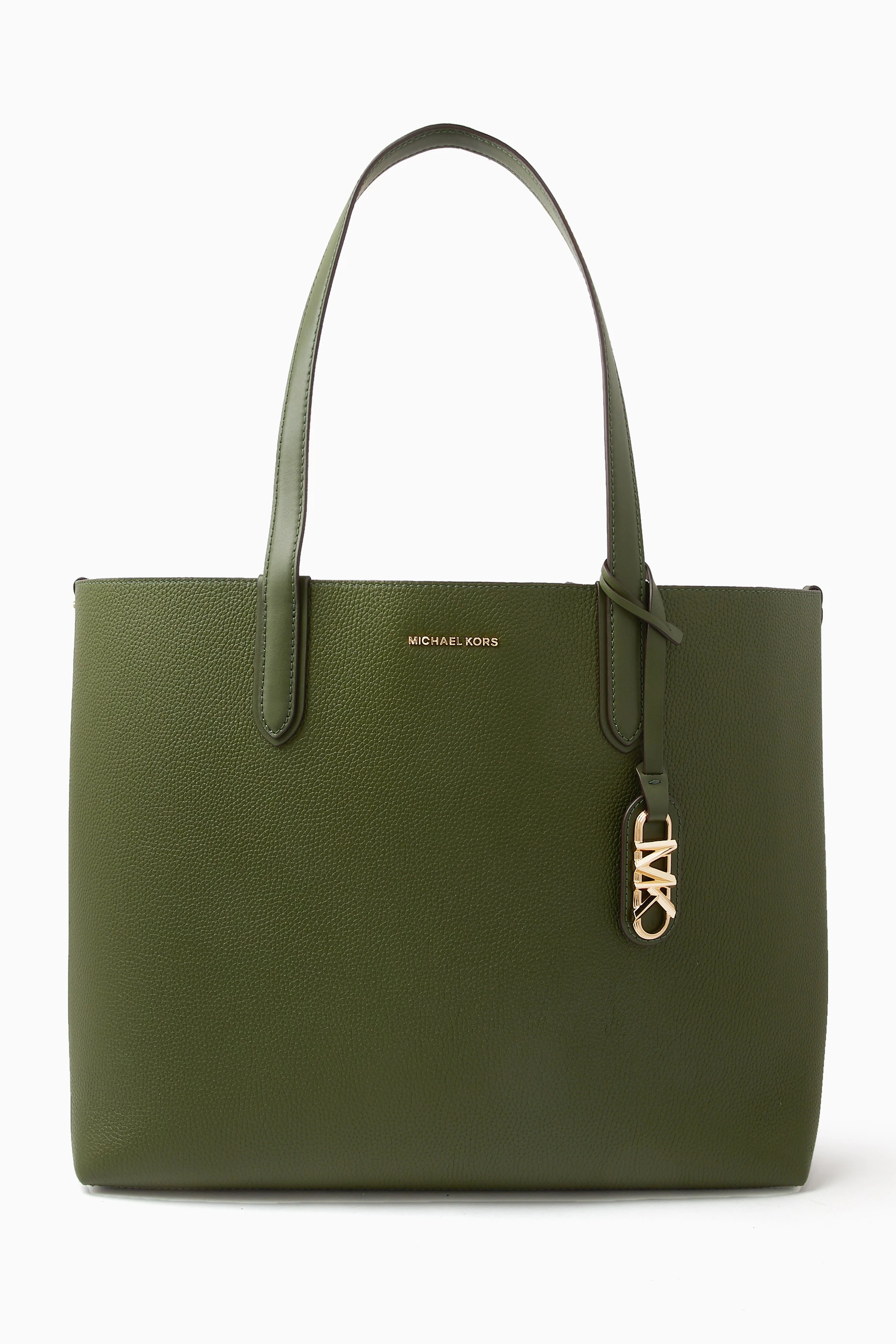 Buy Michael Kors Green XL Eliza Reversible Tote Bag in Pebbled Leather For Women Online Ounass Saudi