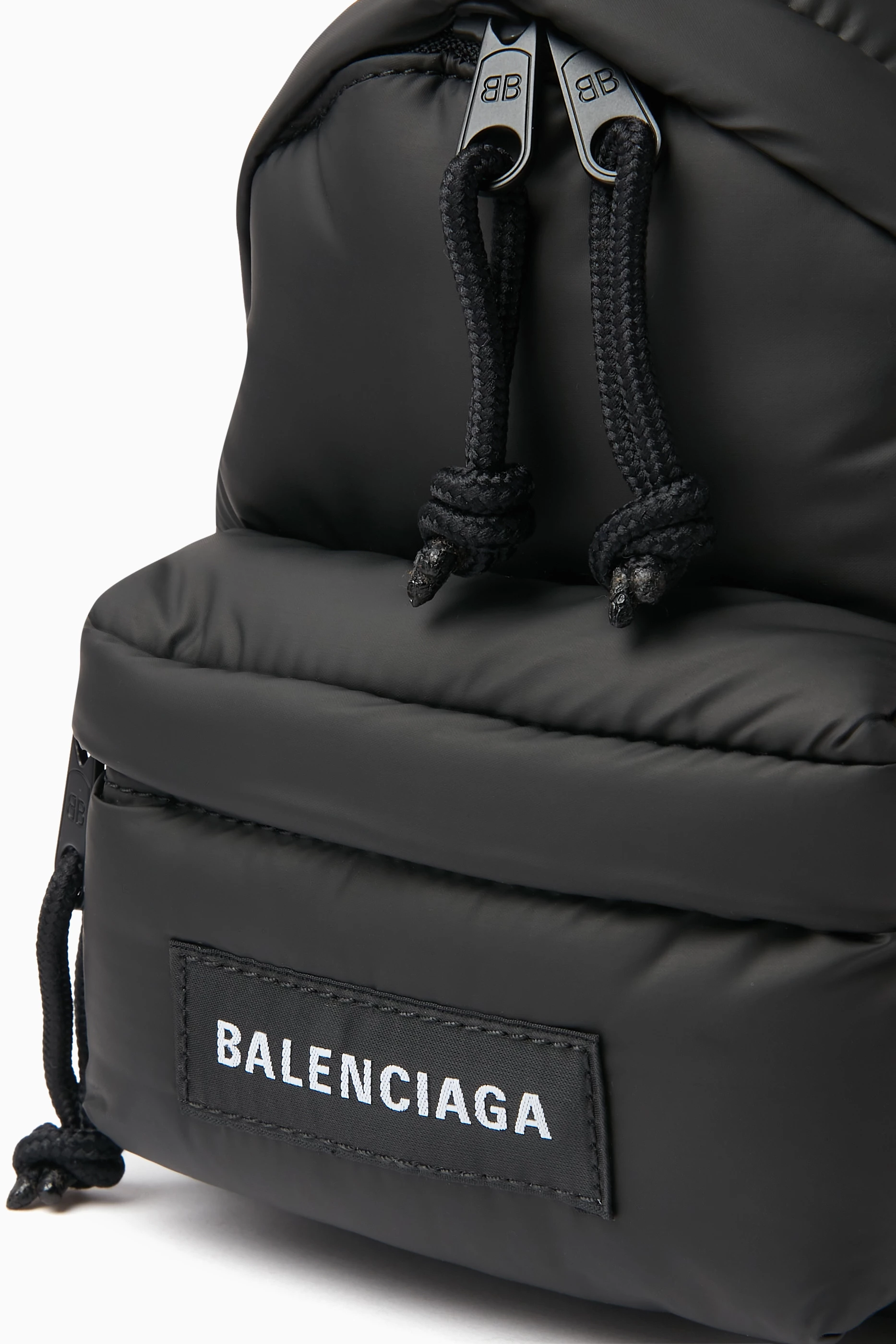 Buy Balenciaga Black Mini Explorer Backpack in Puffed Nylon For Men Online Ounass Saudi