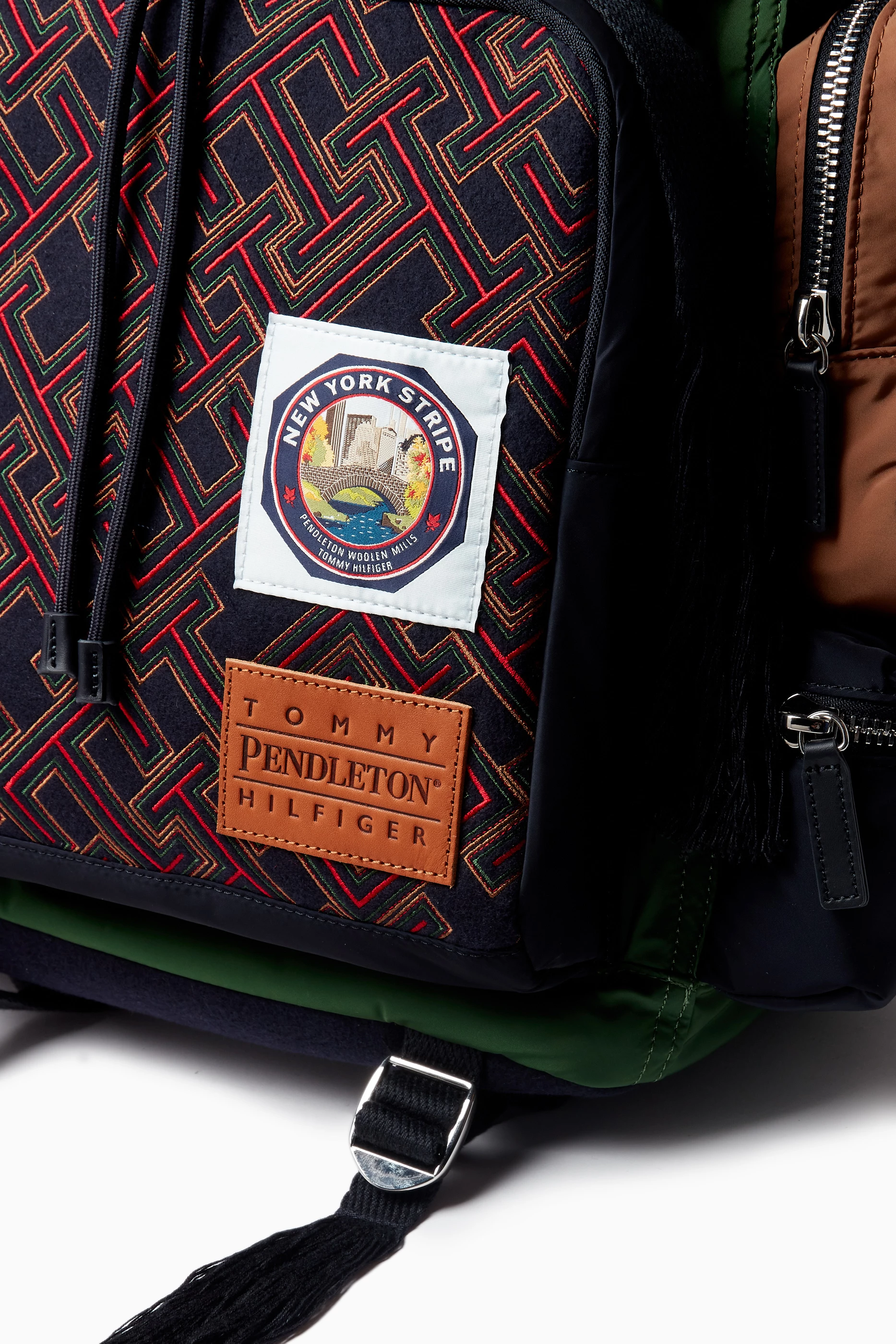 Buy Tommy Hilfiger Blue x Pendleton Backpack in Nylon For Men 