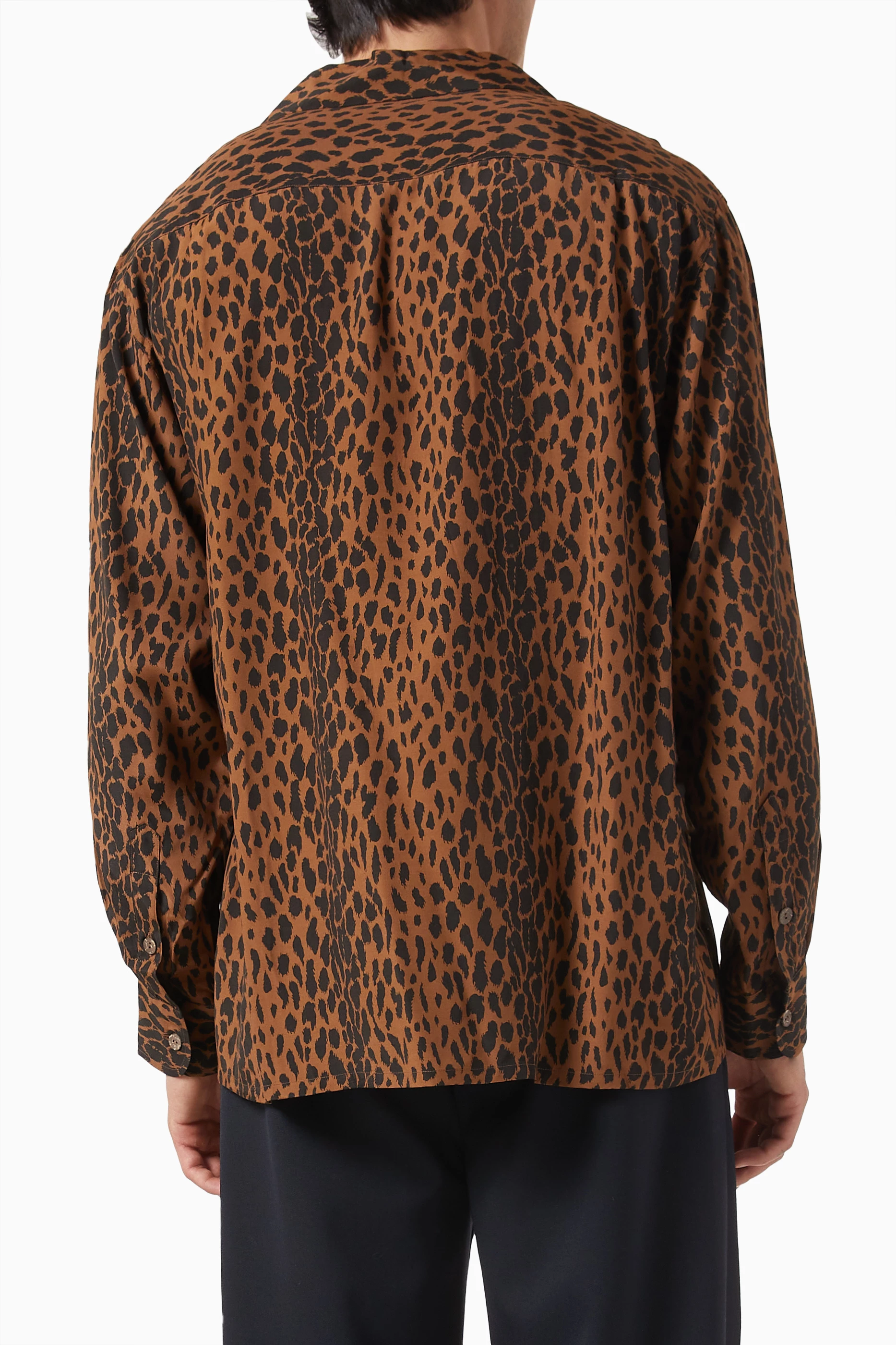 Buy WACKO MARIA Brown Leopard-print Hawaiian Shirt in Rayon For