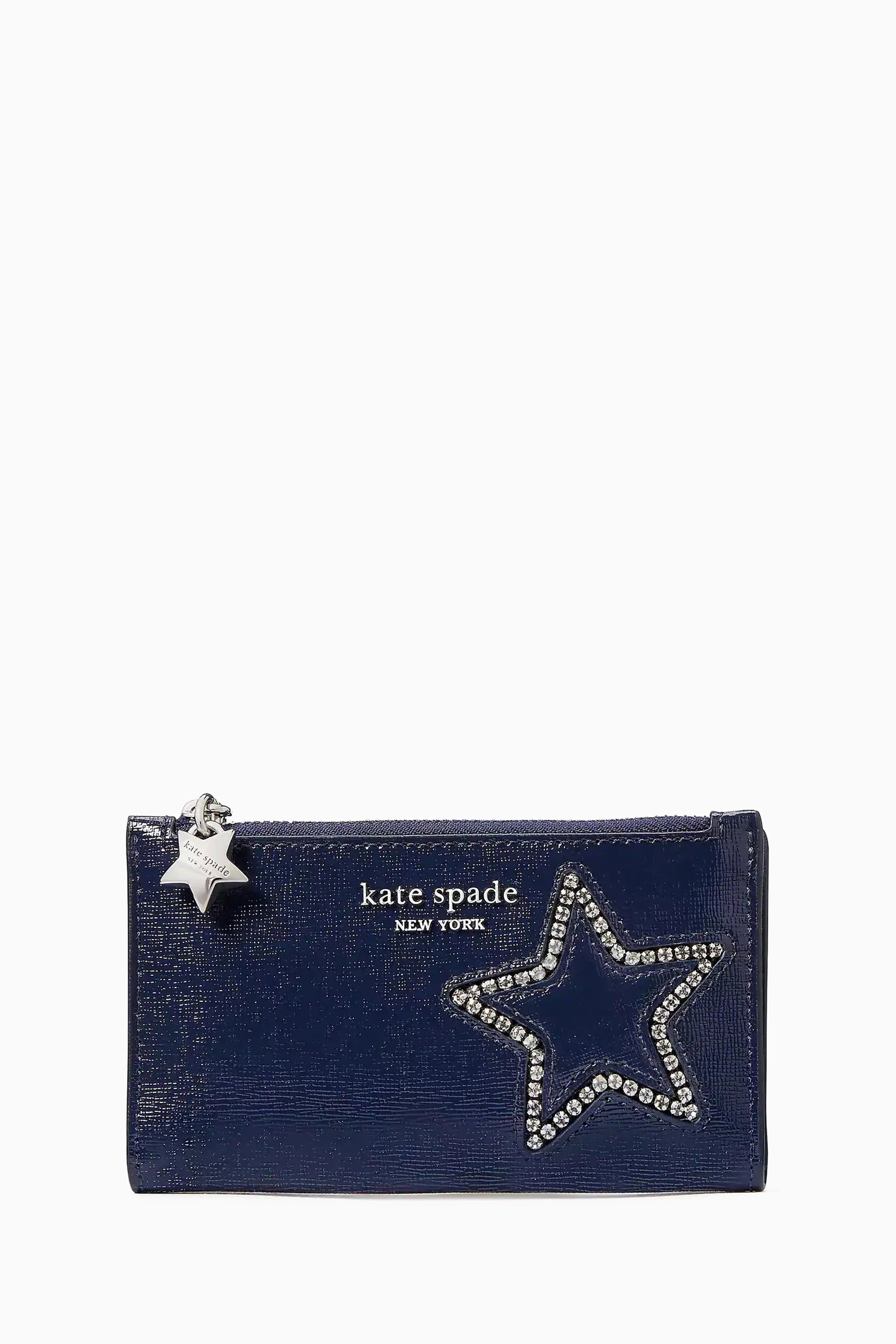 Buy Kate Spade New York Blue Small Starlight Bi fold Wallet in Patent Leather For Women Online Ounass Saudi