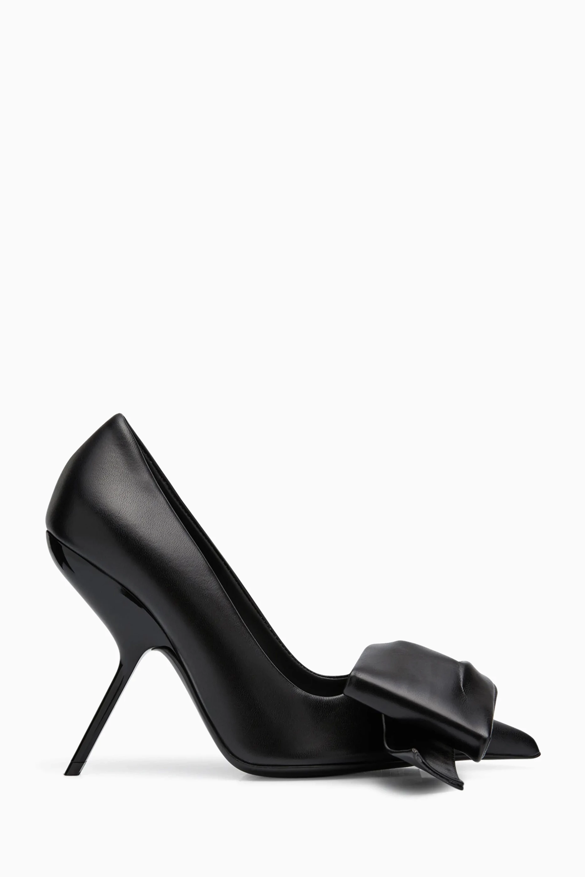 VIP【送料関税込】FERRAGAMO Black Nappa Leather Pumps Salvatore Ferragamo Black Leather Pumps w/ Side Button sz 7.5