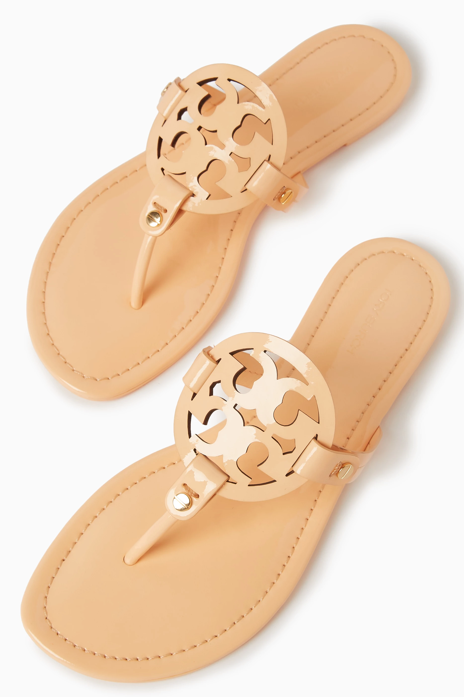 Buy Tory Burch Orange Miller Sandals in Patent Leather For Women Online Ounass Saudi