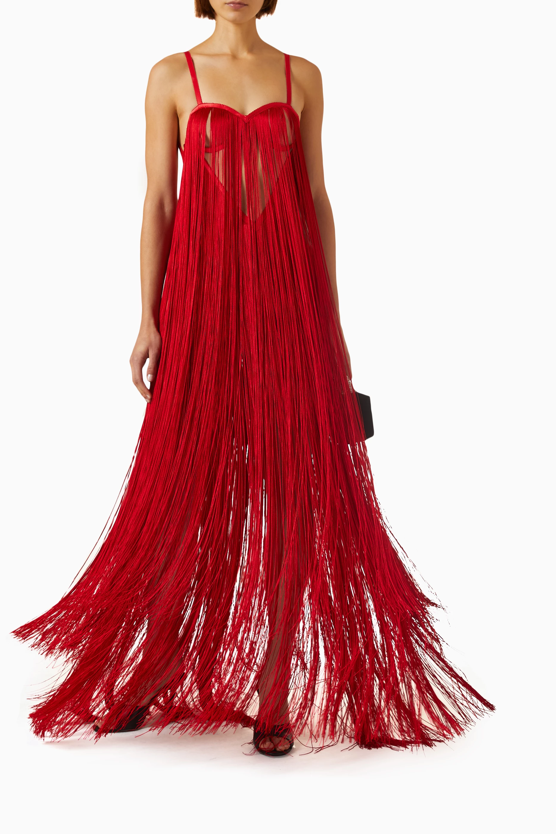 strapless open back dress Alexander Wang Belt Detail Red Sheath Dress – Runway Catalog main image 1