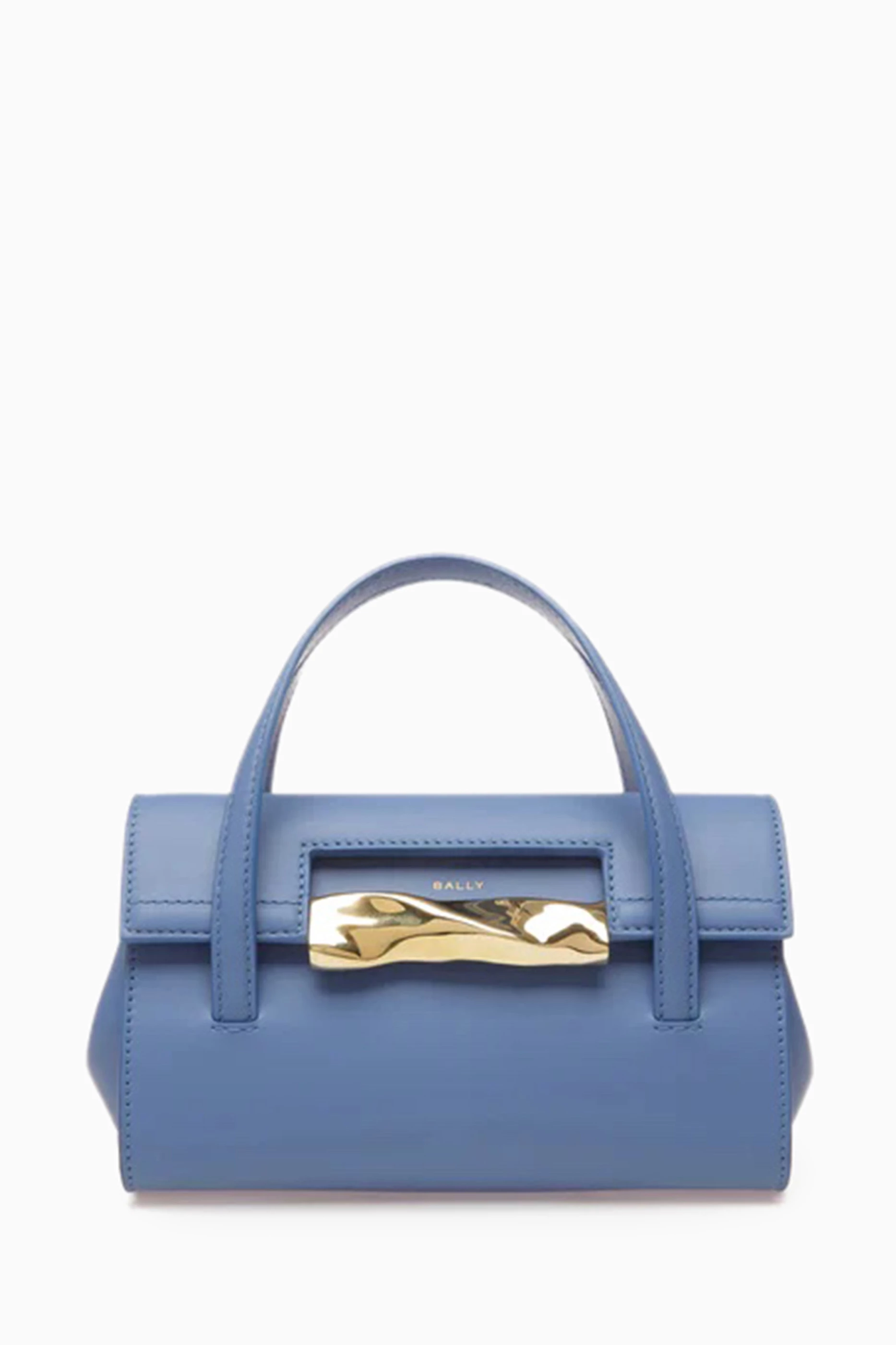 Buy Bally Blue Baroque Fold S Mini Bag in Leather For Women Online 