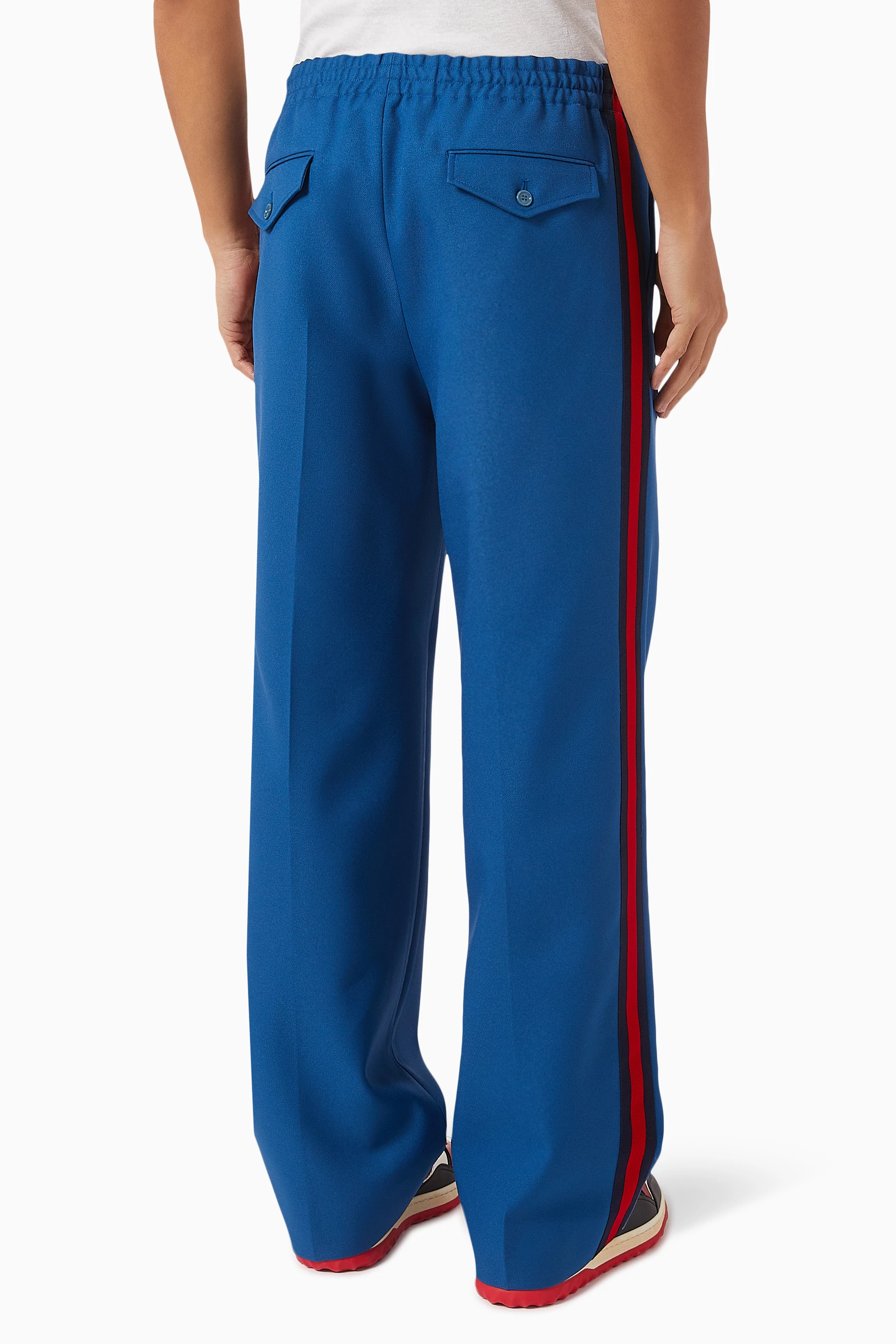 Buy Gucci Blue Fluid Drill Trousers For Men Online | Ounass Saudi