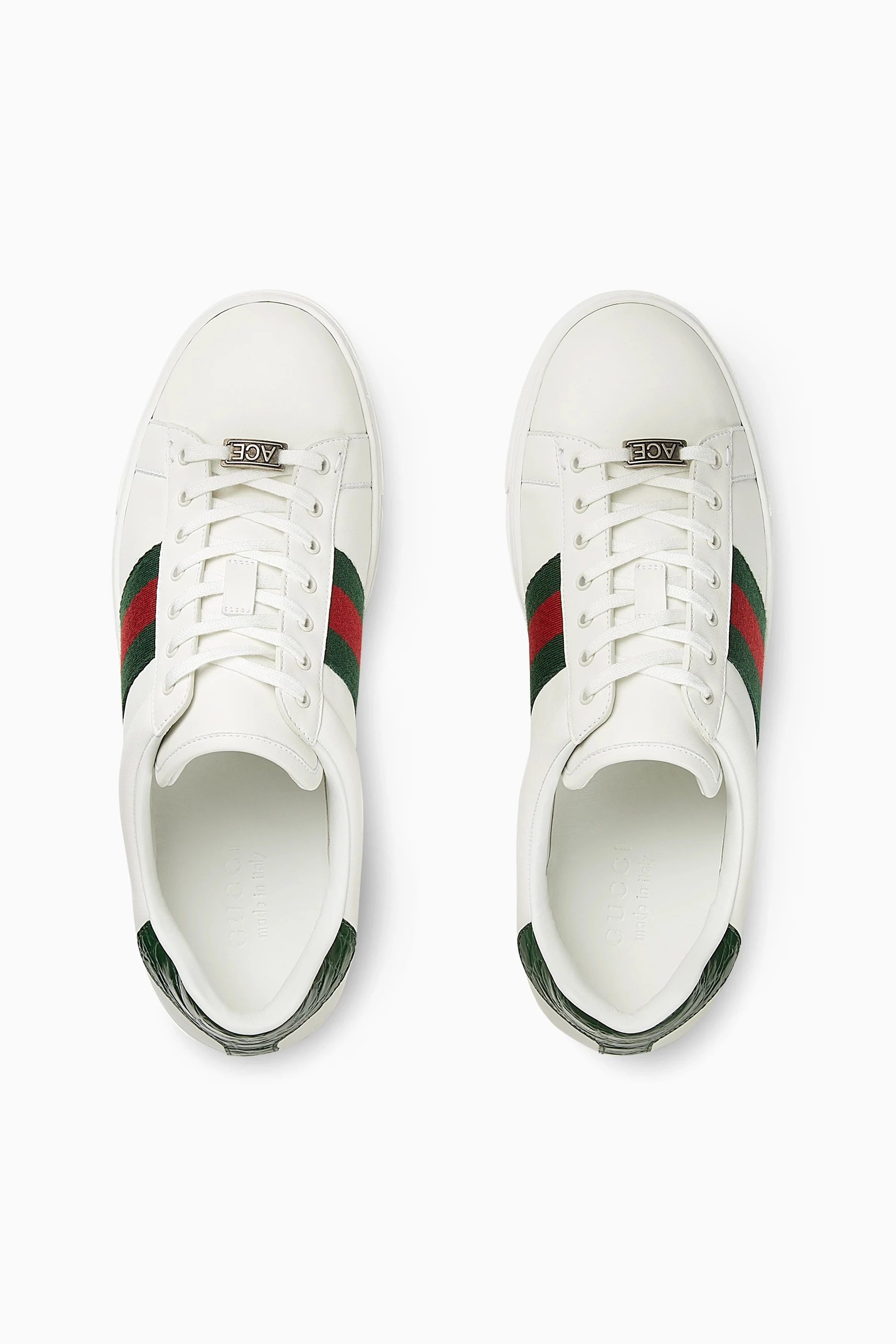 Buy Gucci White Ace Sneakers in Leather For Men Online Ounass Saudi