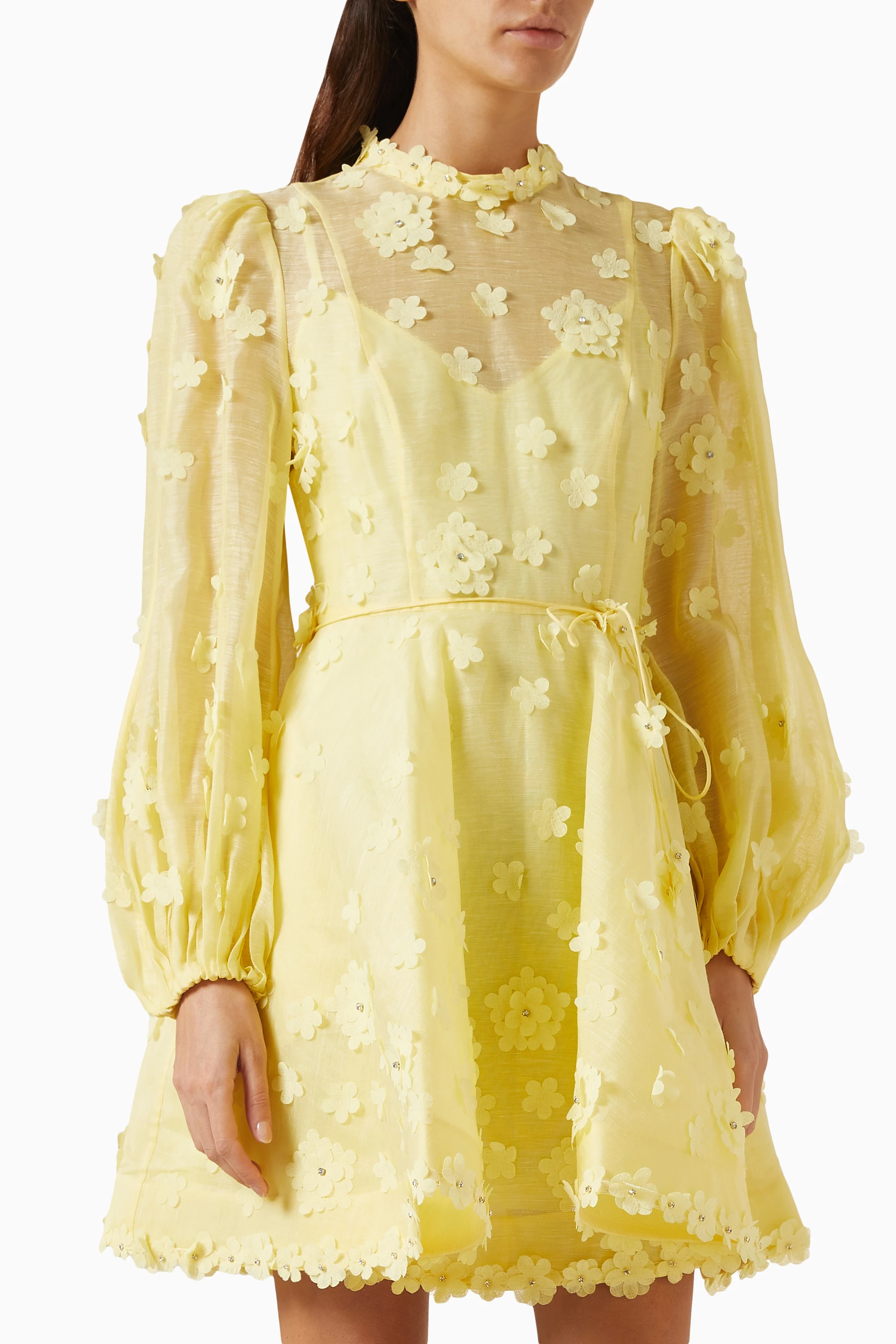 Zimmermann yellow floral dress top