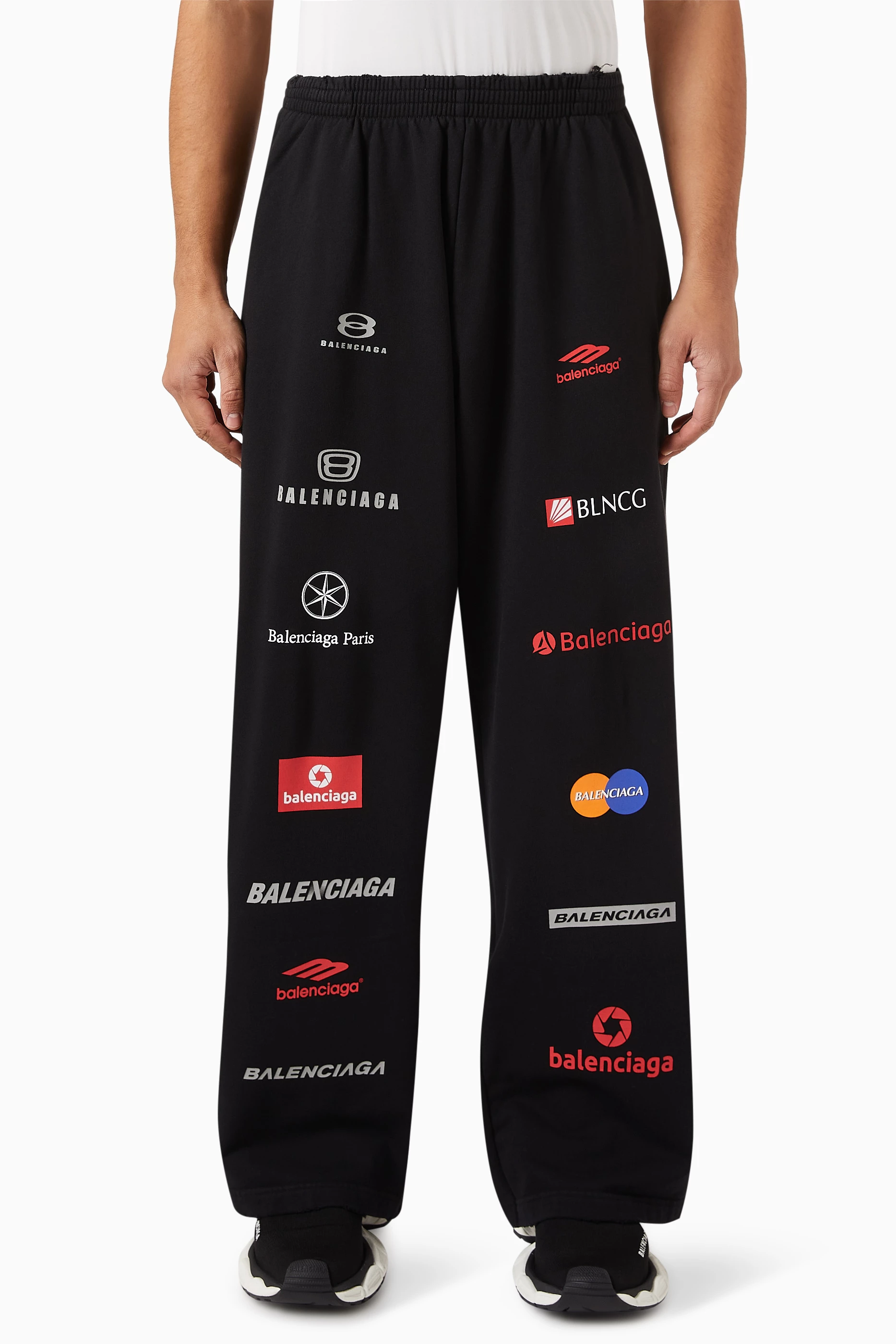 Buy Balenciaga Black Unisex Top League Baggy Sweatpants in Cotton 