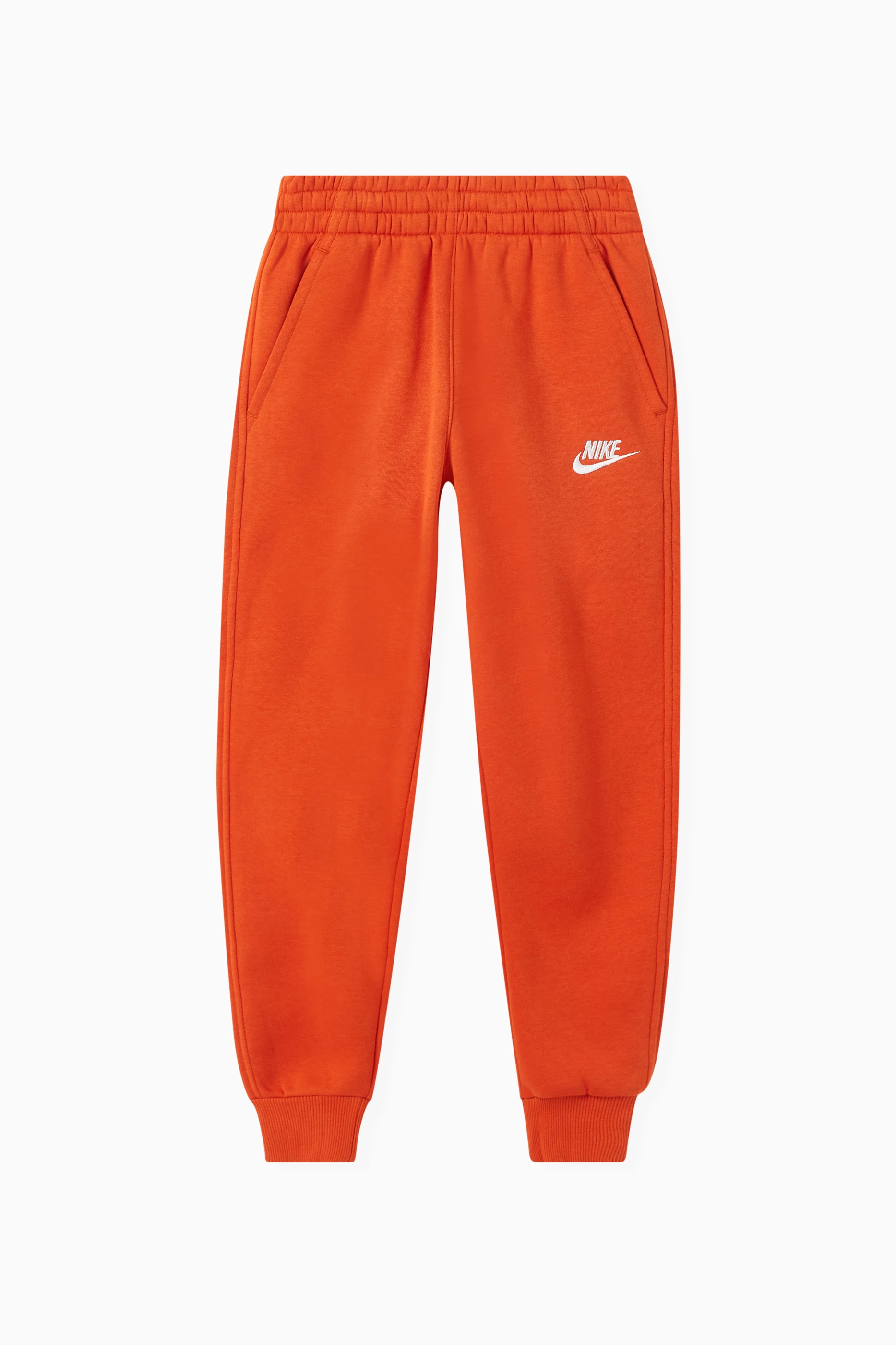 Buy Nike Orange Sportswear Club Sweatpants in Fleece For Kids Online Ounass Saudi